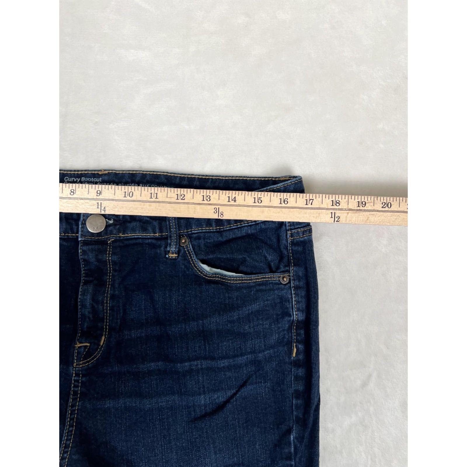 Mossimo VINTAGE Mossimo Curvy Bootcut Jeans Women's 12S/C Blue Dark Wash Stretch Denim Jeans Women 12S/C Bootscut Curvy bootcut denim Size 34" / US 12 / IT 48 - 5 Thumbnail