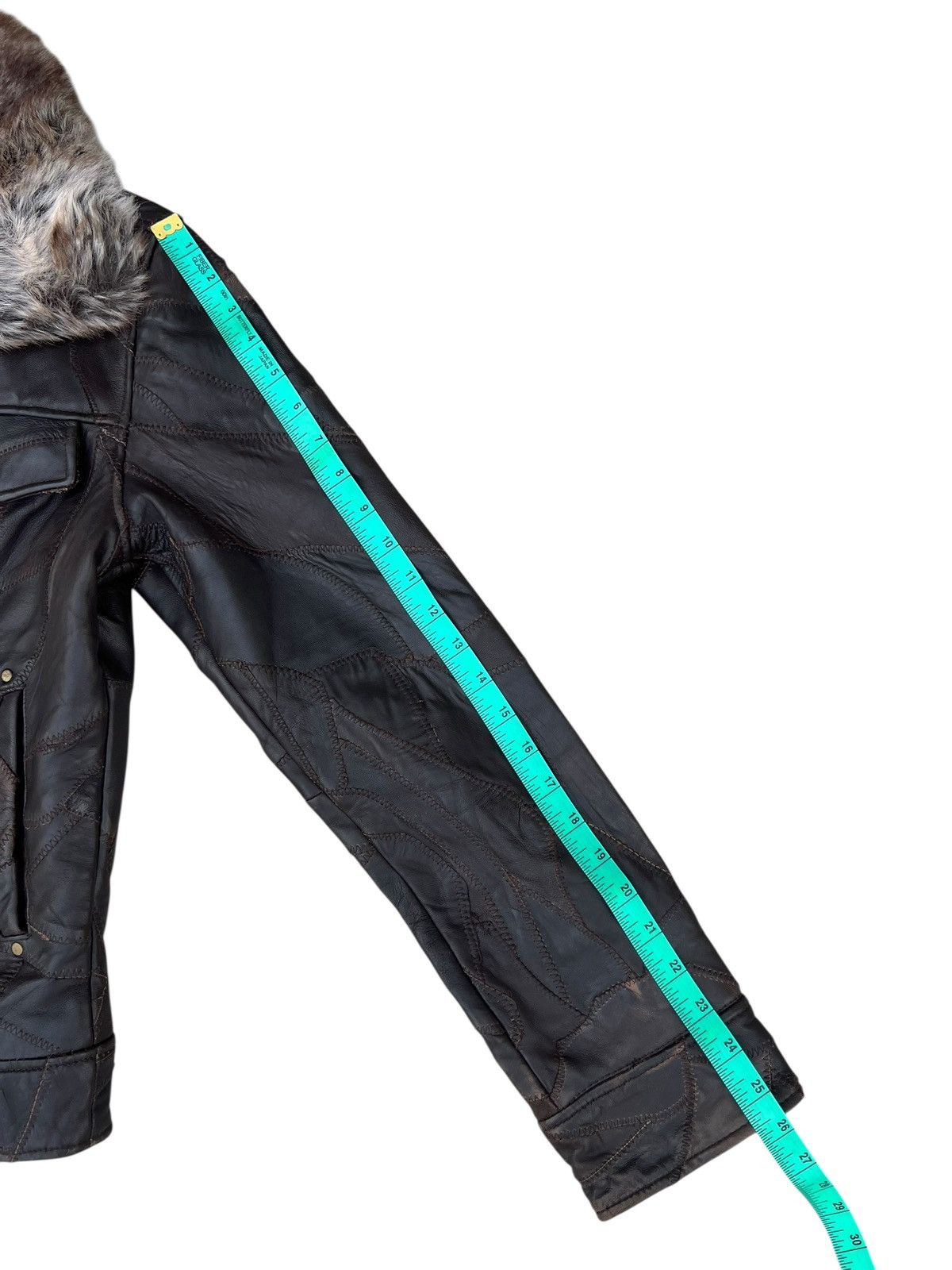 If Six Was Nine Faux Fur Patchwork Sheepskin Leather Jacket All The Way Size US S / EU 44-46 / 1 - 6 Thumbnail