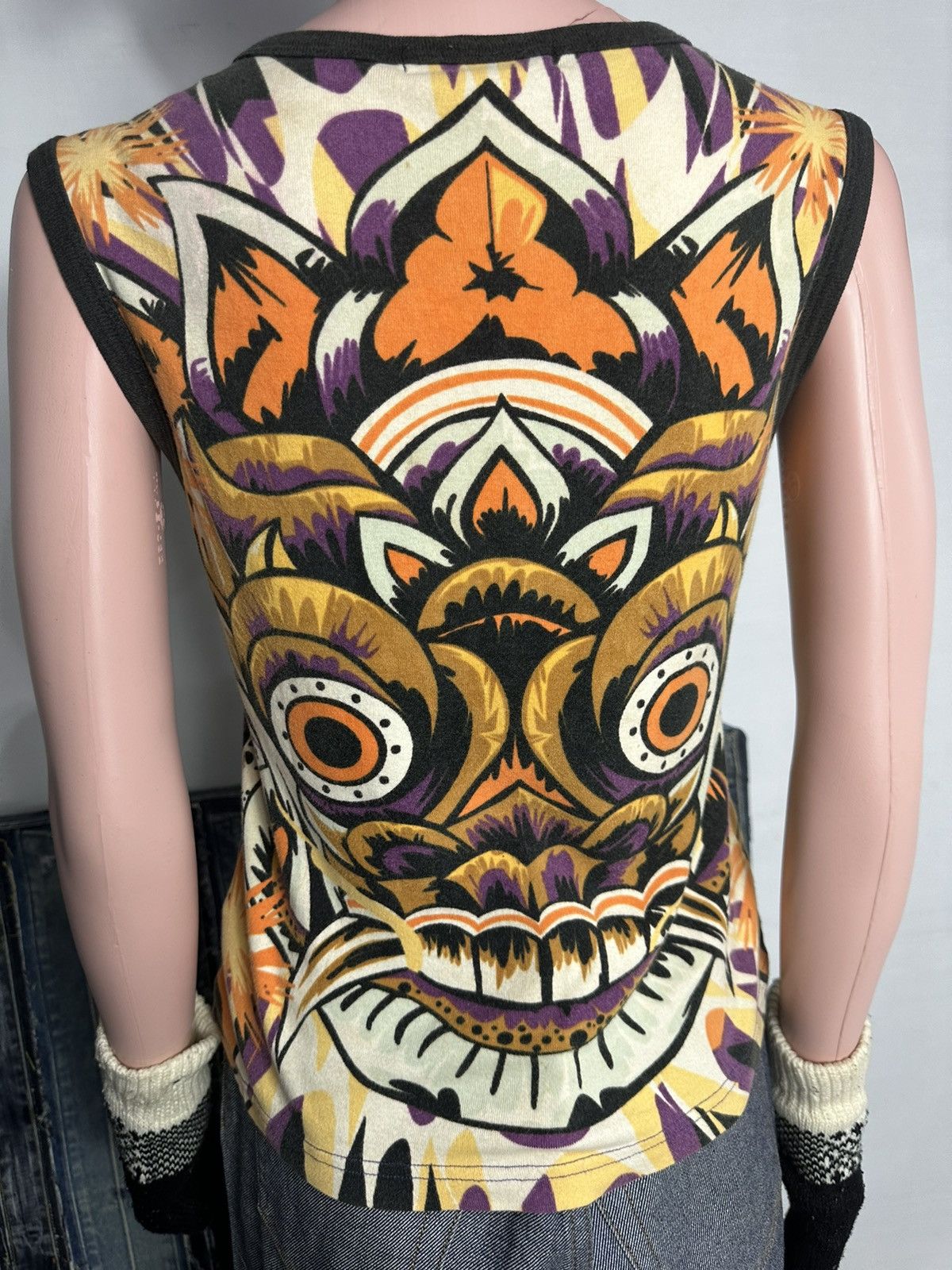 Other Yellow 96 Nice Design Faces And Barong Art Tops Size M / US 6-8 / IT 42-44 - 5 Thumbnail