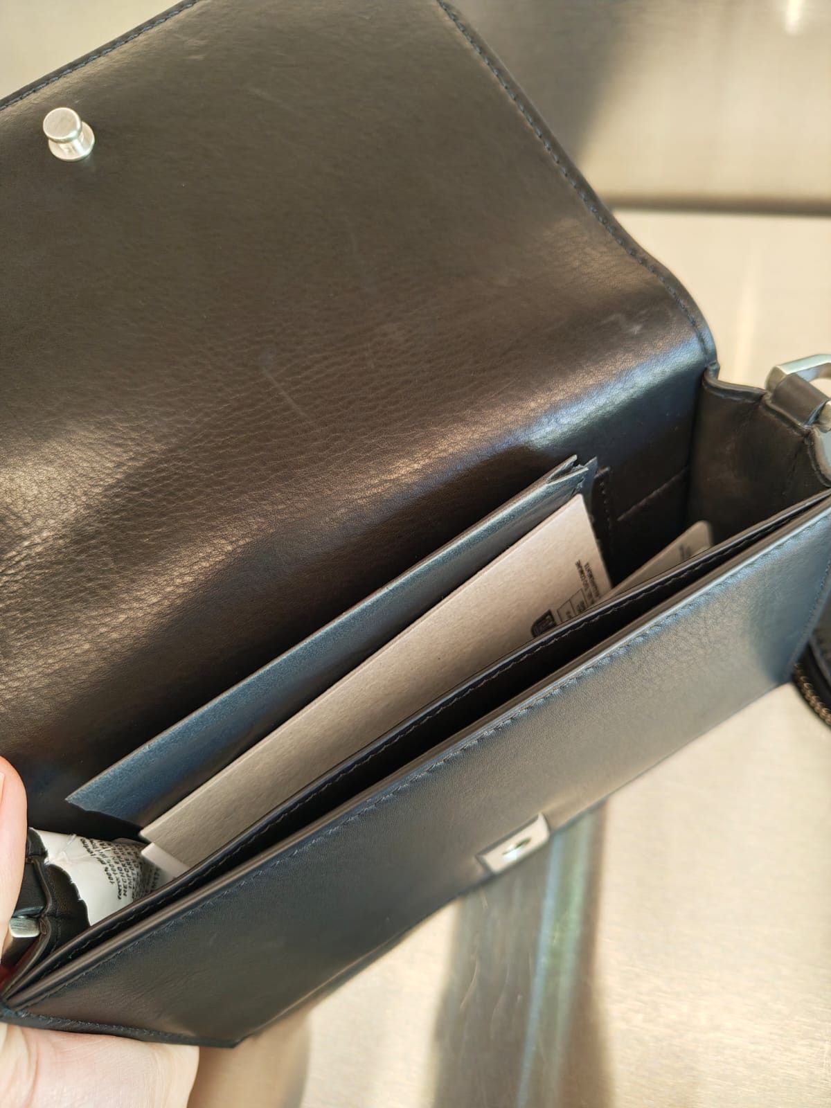 Rick Owens Mini Griffin Leather Clutch Black Size ONE SIZE - 8 Thumbnail