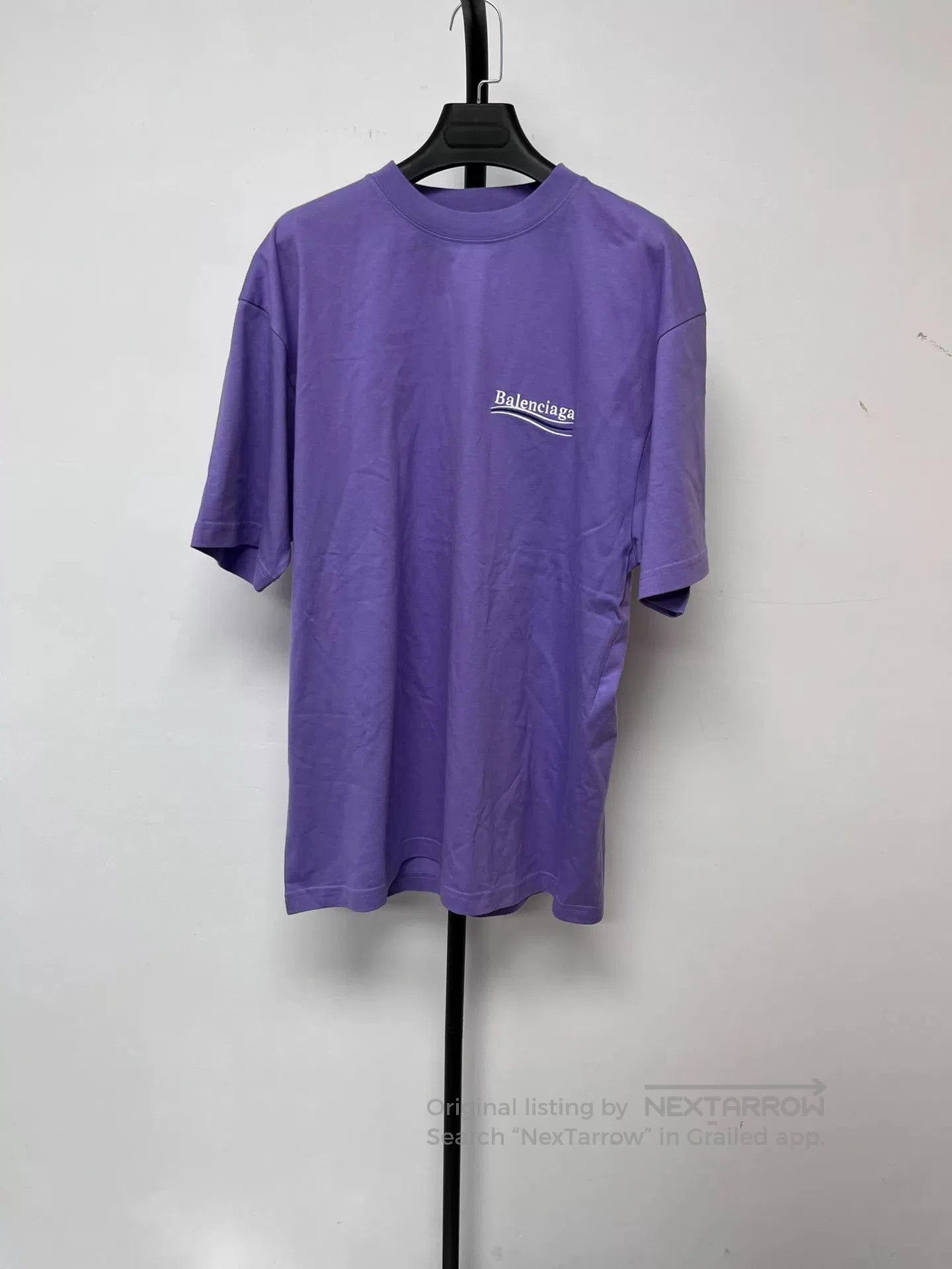 Balenciaga Balenciaga Logo Print Purple T. Size US XS / EU 42 / 0 - 1 Thumbnail