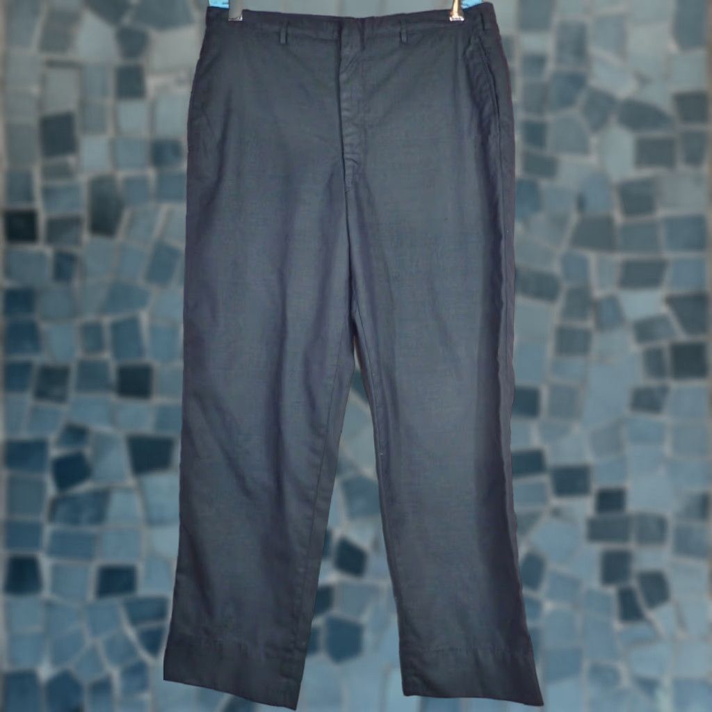 Vintage Vintage 1950s Wool Gabardine Pleated Hollywood Waist Drop Loop Pants 36x28 Mens Size US 36 / EU 52 - 1 Thumbnail