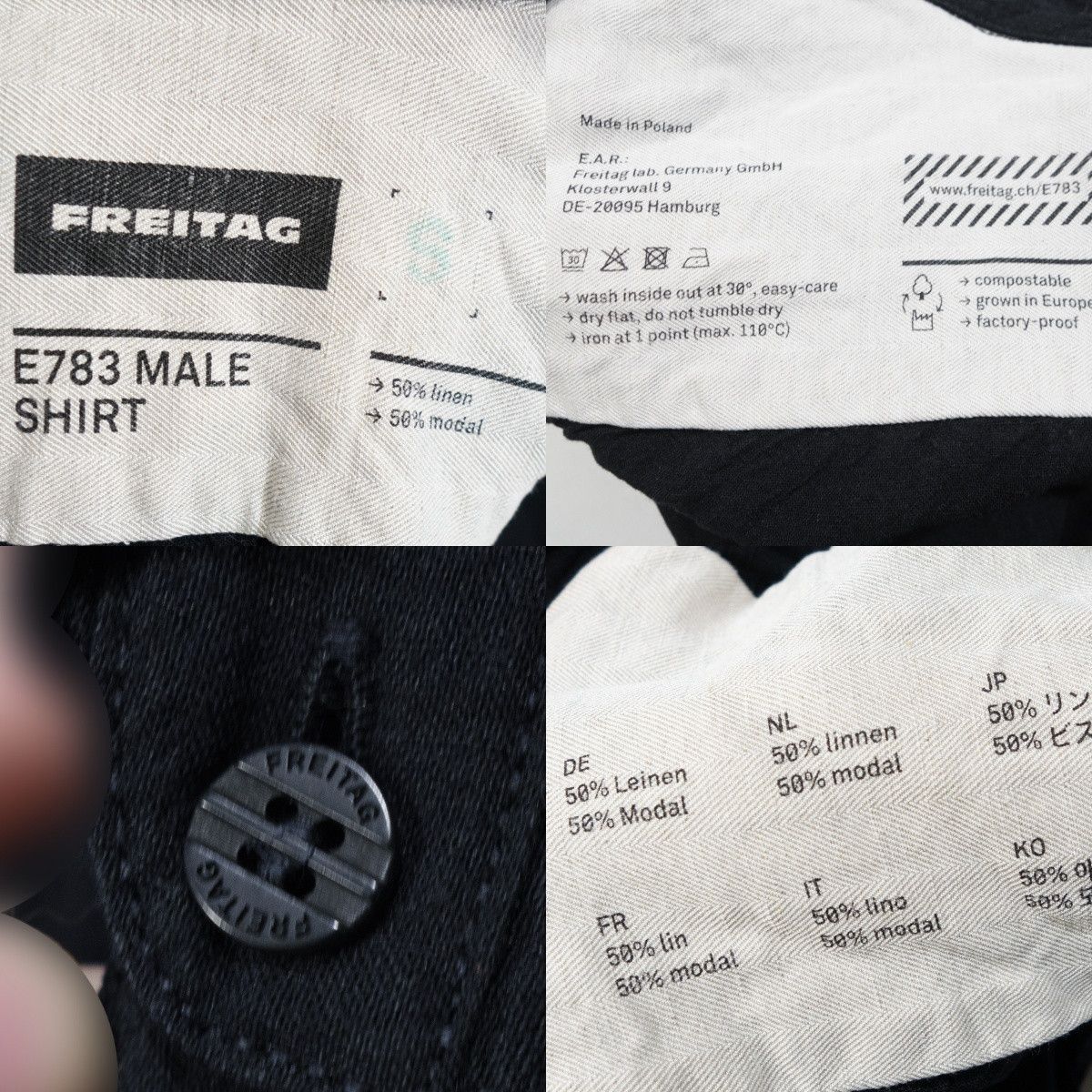 Freitag F-ABRIC E783 Male Linen Modal Blend Shirt Size US S / EU 44-46 / 1 - 7 Thumbnail