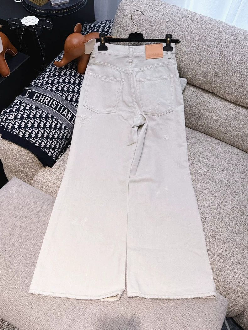 Acne Studios acne studios Beige ripped jeans 2504-Nextarrow Size US 32 / EU 48 - 2 Thumbnail