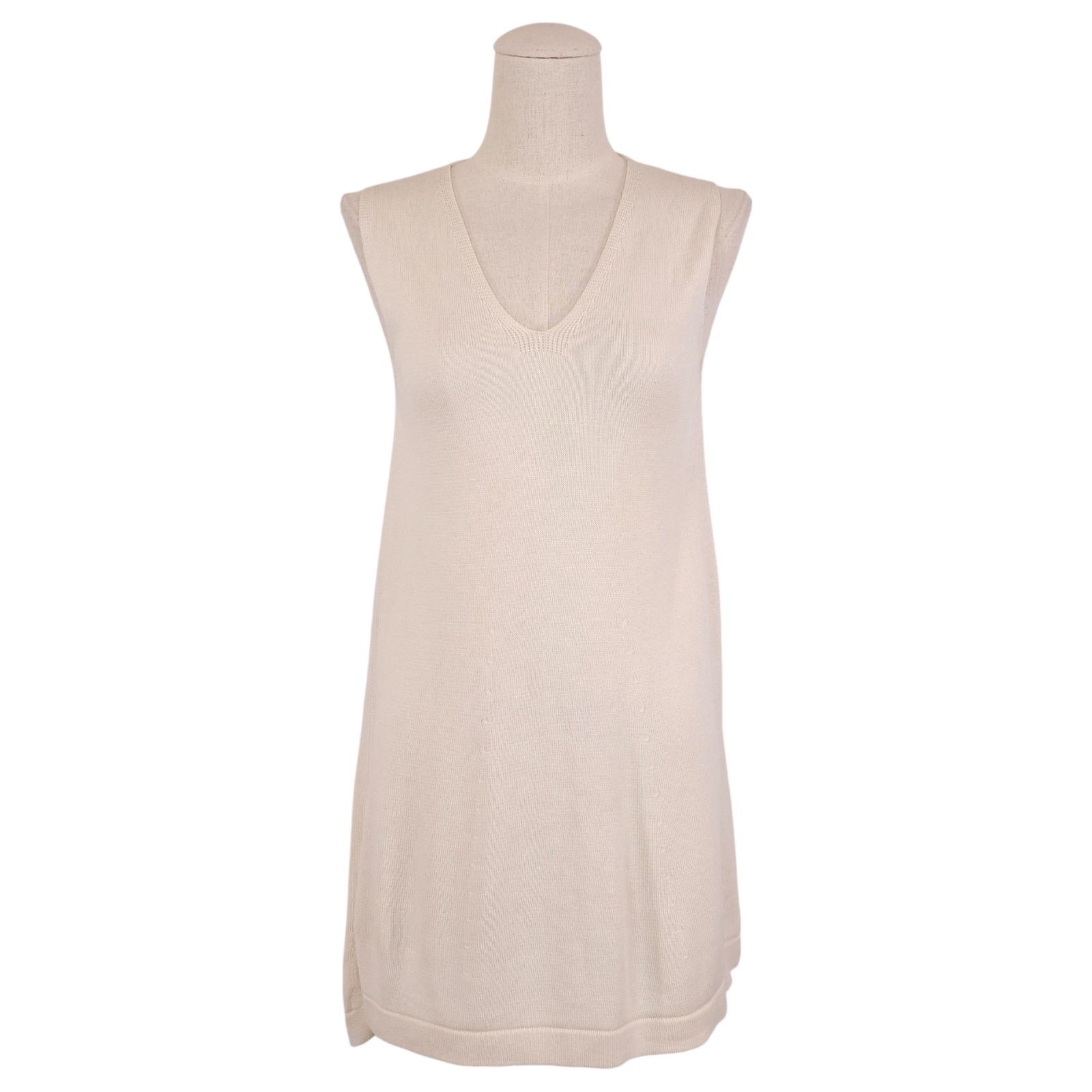 Eileen Fisher Eileen Fisher Knit Tunic Tank Natural Beige Sz Extra Small Size XS / US 0-2 / IT 36-38 - 1 Thumbnail