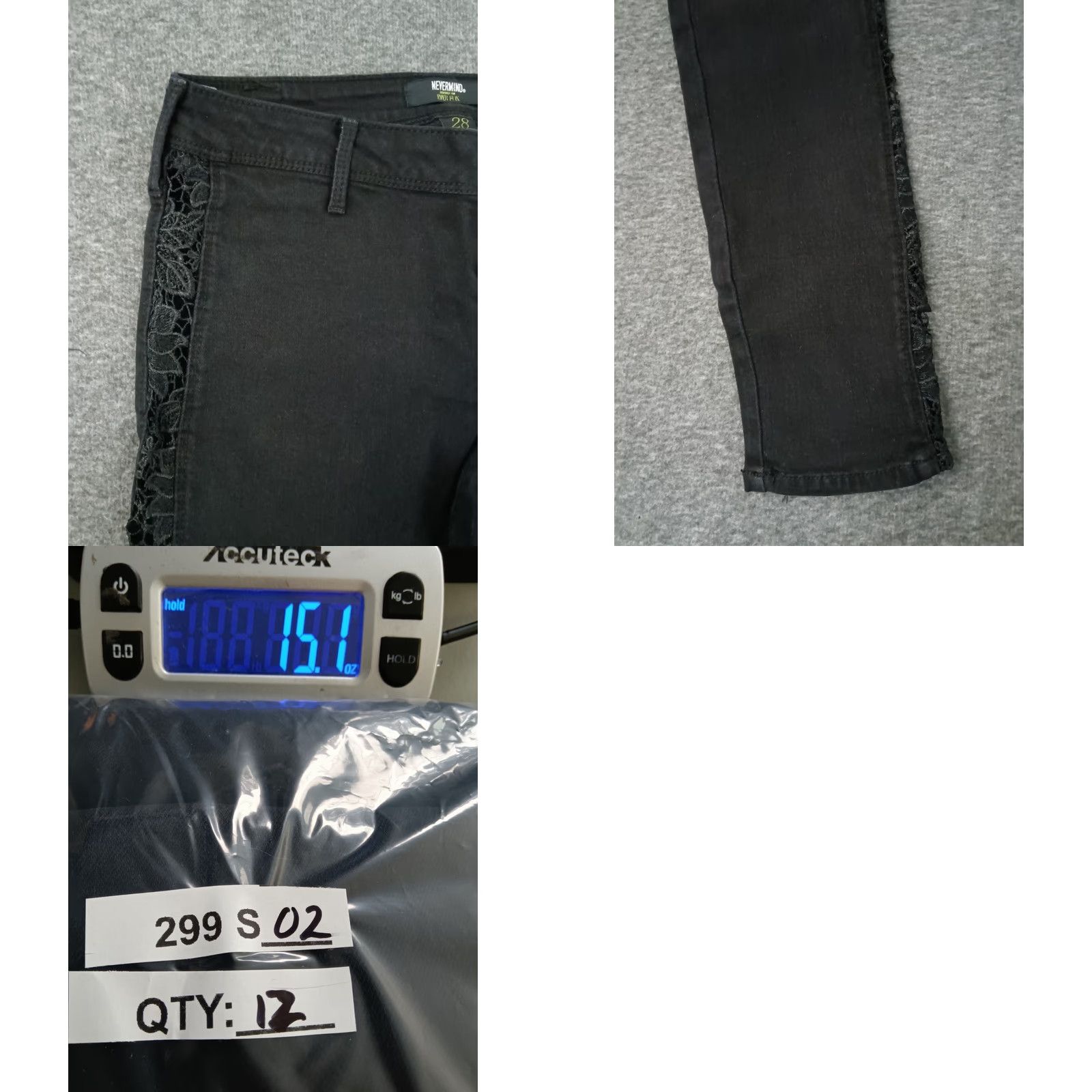 B Sides Nevermind Paper Fox Nevermind Jeans 5-Pocket Skinny Denim Dark Wash Black 28 Womens Jeans Skinny 90s Ladies Black Dark Wash 28 Size 28" / US 6 / IT 42 - 8 Thumbnail