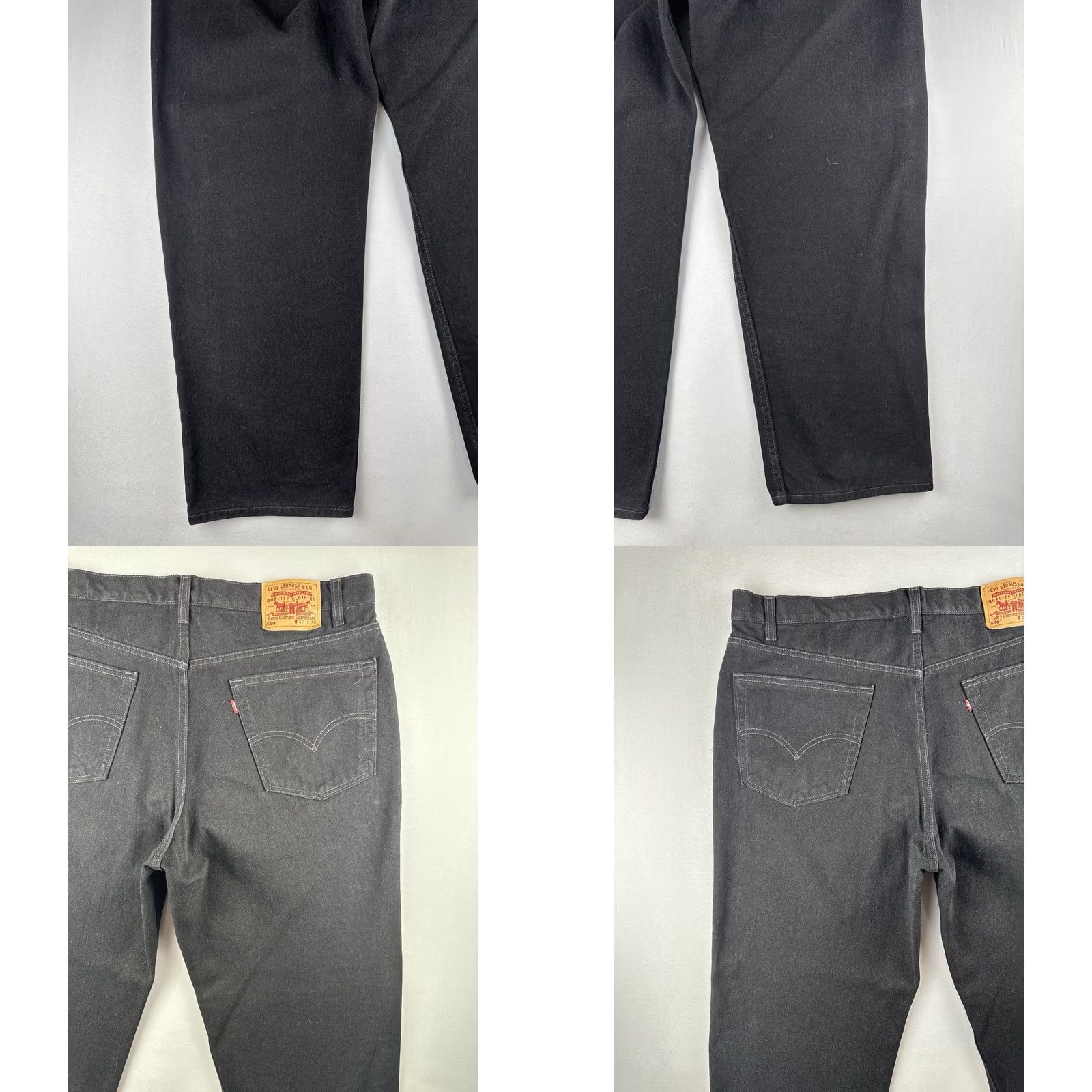 Levi's VINTAGE Levi’s 550 Black Denim Jeans Relaxed Fit 42x30 USA Made 90s Grunge Mens Size US 42 / EU 58 - 8 Thumbnail