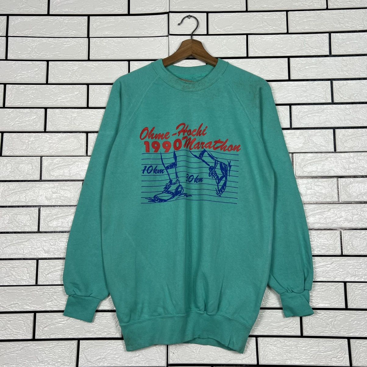Vintage 1990 OHME-HOCHI Marathon Road Race Sweatshirt #3980-C181 Size US L / EU 52-54 / 3 - 1 Thumbnail