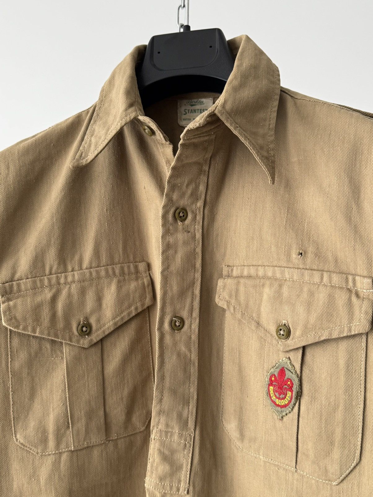 Vintage Original 1940s British Boy Scouts ‘Bukta’ Shirt Size US S / EU 44-46 / 1 - 2 Thumbnail