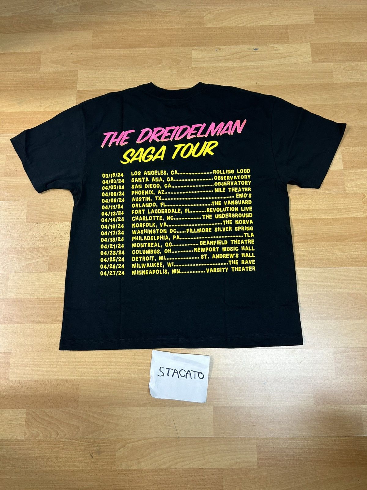 Rap Tees BLP Kosher Driedelman Tour Tee Black Large Size US L / EU 52-54 / 3 - 2 Thumbnail