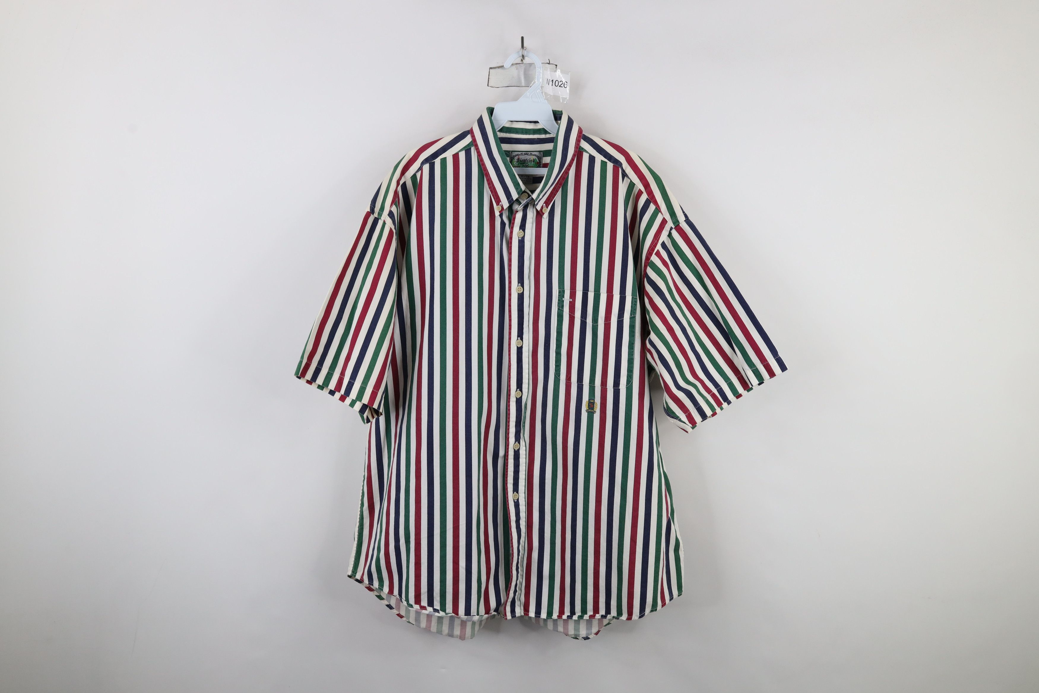 Vintage Vintage 90s Streetwear Baggy Short Sleeve Button Down Shirt Size US XL / EU 56 / 4 - 1 Thumbnail