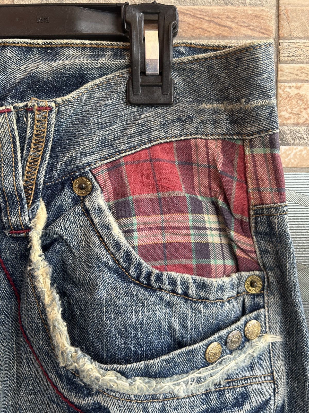 If Six Was Nine 90s Vintage Oil Cake Studded Rare Denim Jeans Lgb Style Size US 30 / EU 46 - 5 Thumbnail