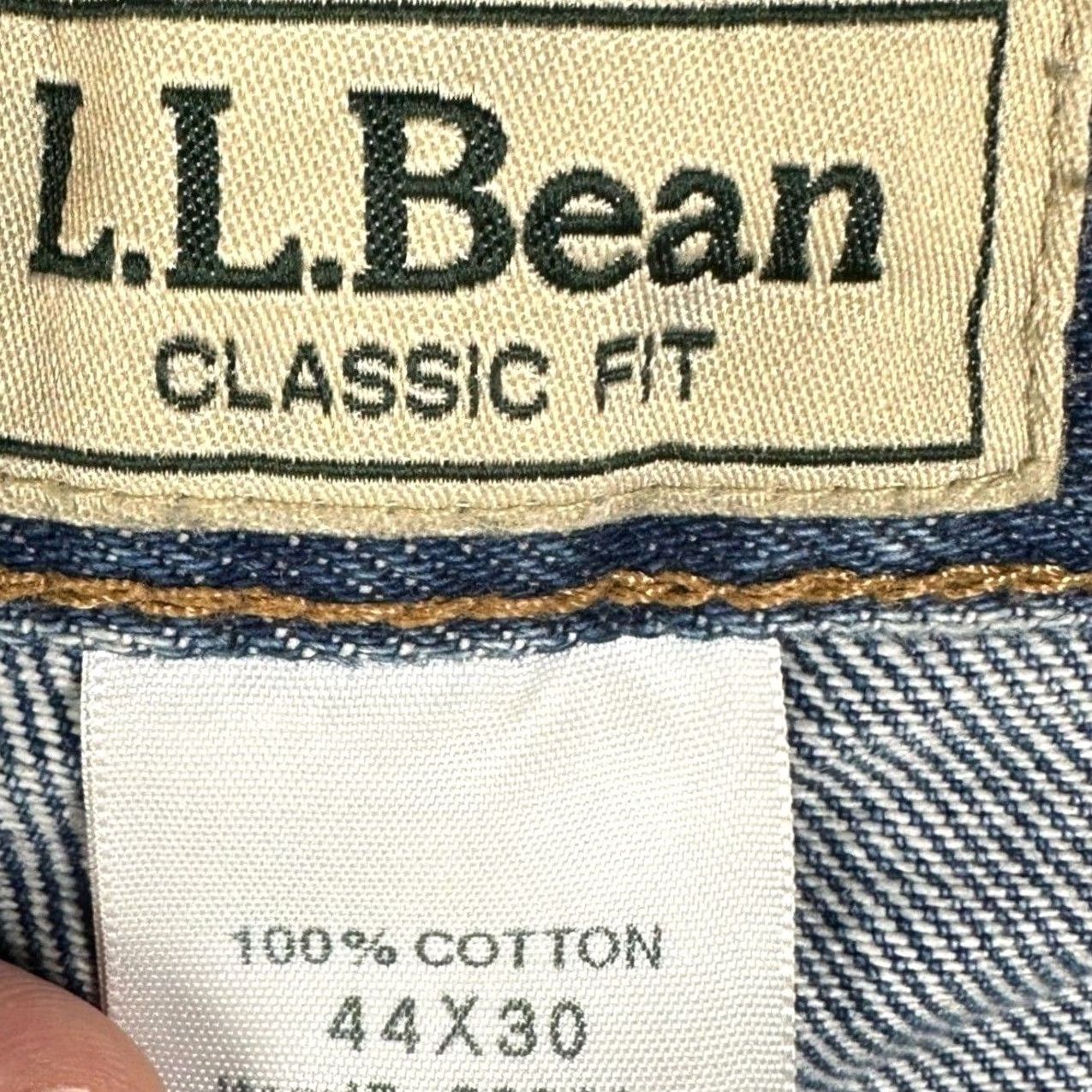 Vintage L.L. Bean Jeans Mens 44X30 Blue Classic Fit Straight Leg 5 Pocket Denim Jeans Size US 44 / EU 60 - 3 Thumbnail