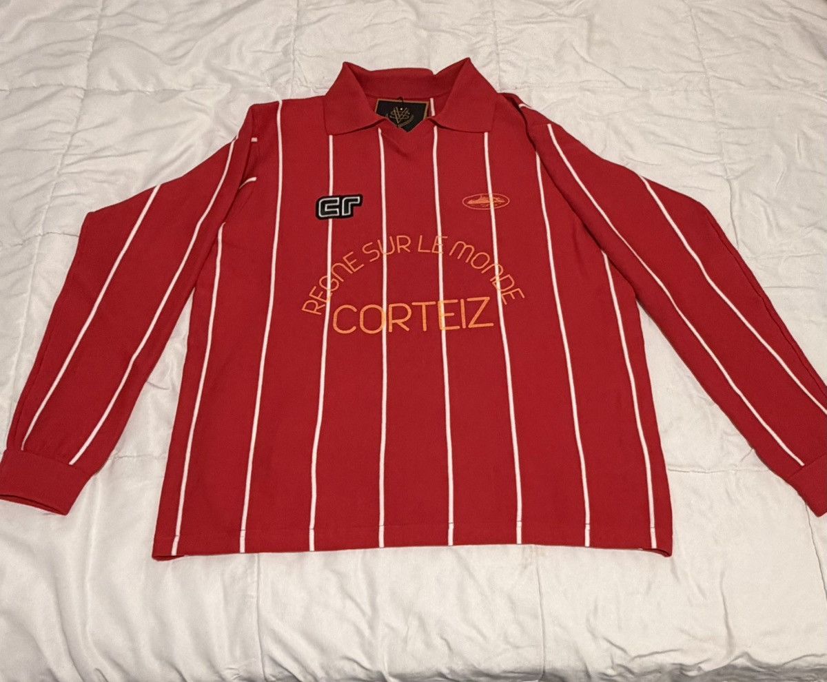 Corteiz Corteiz Monde Knit LS Jersey (Red) Size L – Brand New Size US L / EU 52-54 / 3 - 1 Thumbnail