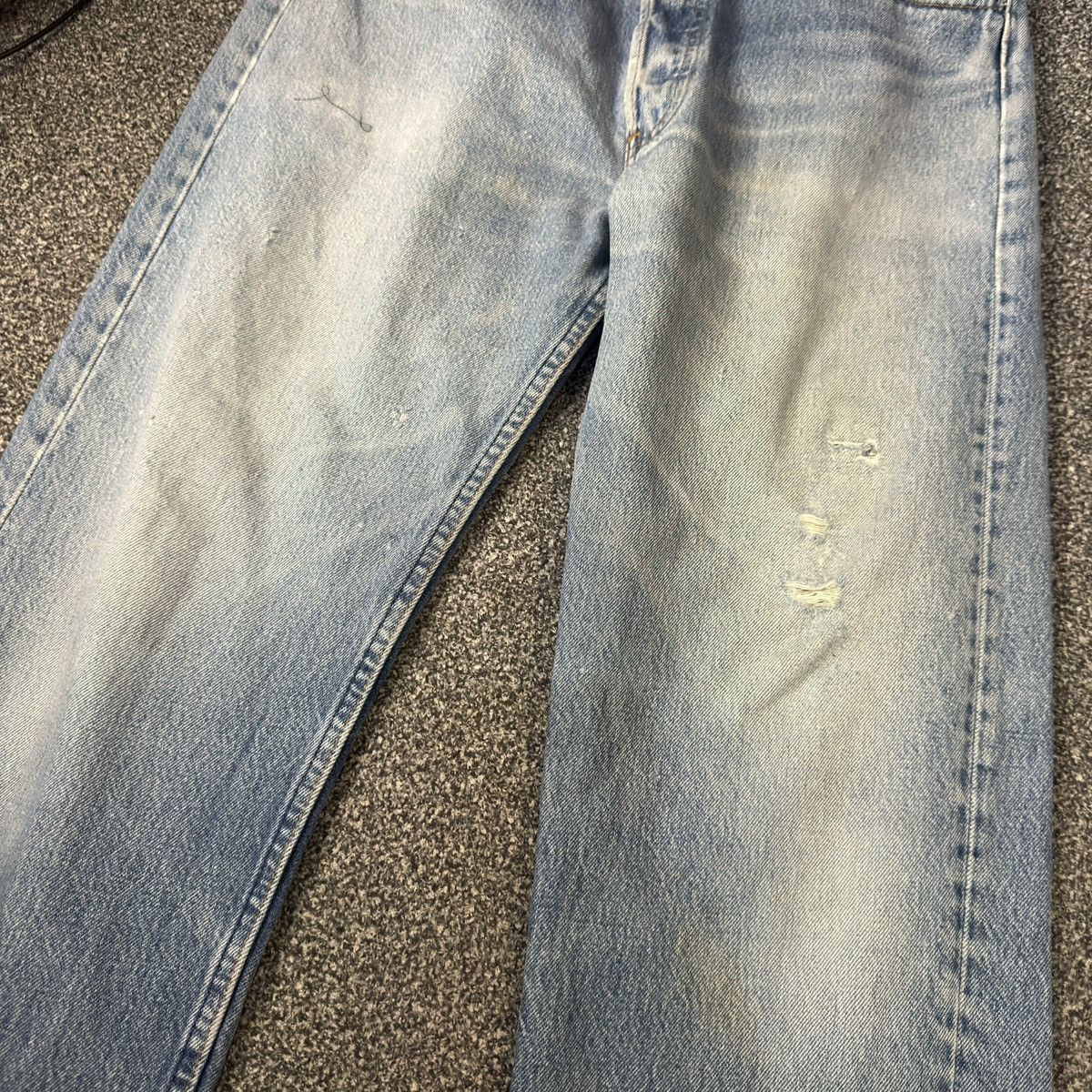 Levi's Y2K Style Levis 501 Acid Wash Ripped Denim Size US 34 / EU 50 - 4 Thumbnail