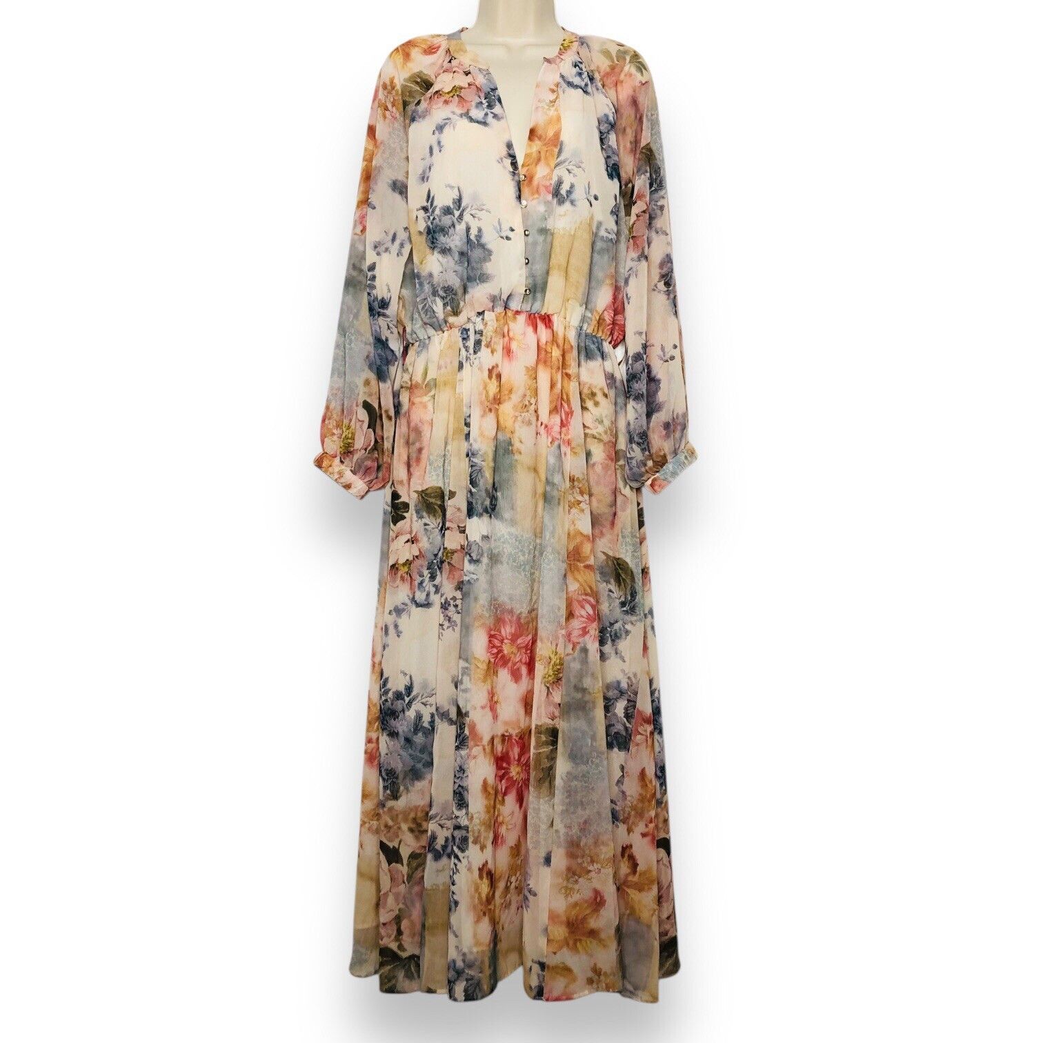 knee length dresses for ladies Zara Floral Midi Dress main image 0