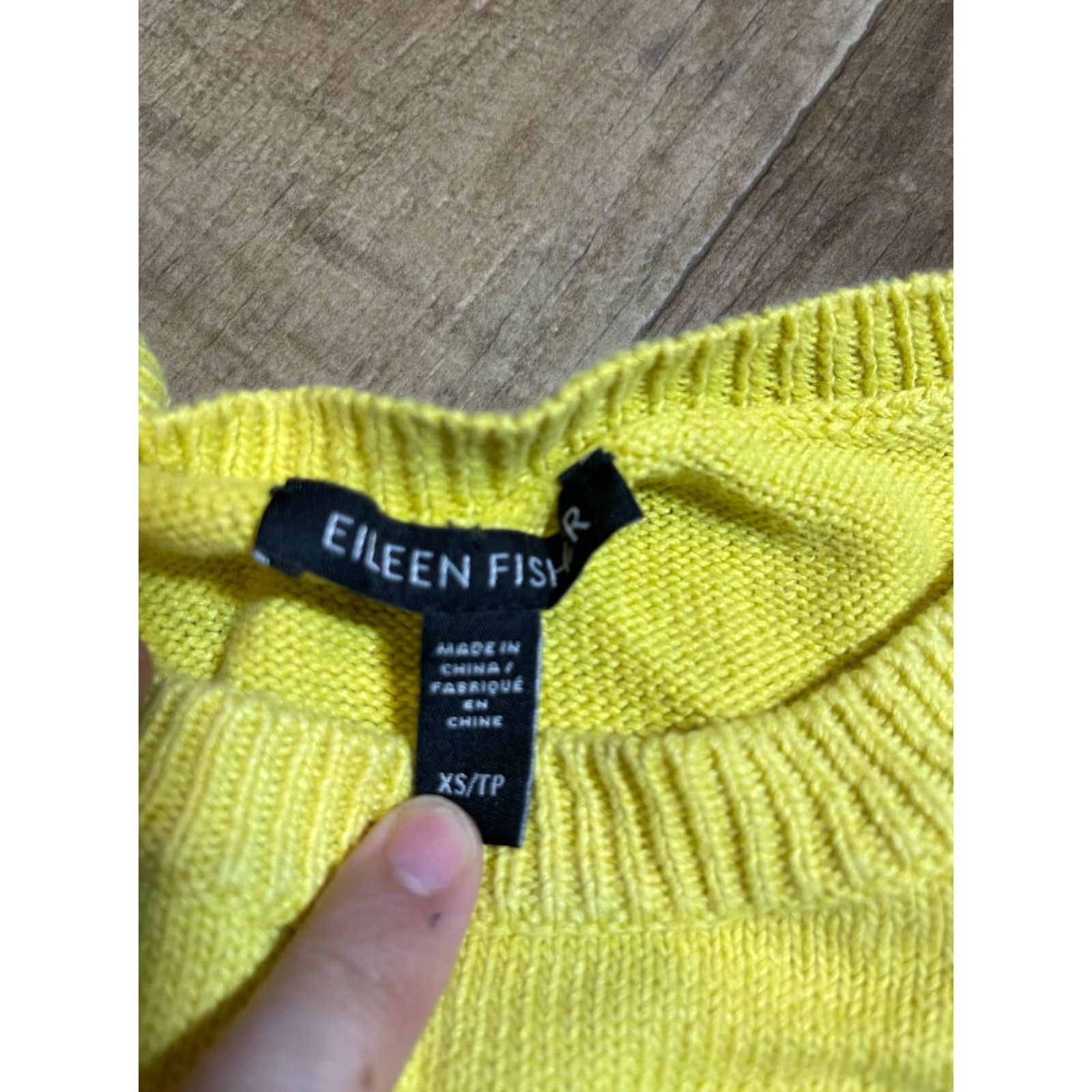 Eileen Fisher EILEEN FISHER Sweater Womens XS Long Sleeve Knit Yellow Pullover Size XS / US 0-2 / IT 36-38 - 4 Thumbnail