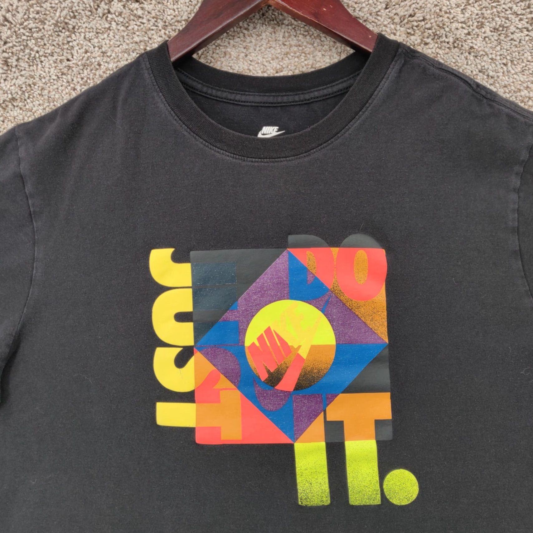 Nike Nike T Shirt Mens M Black Short Sleeve Logo Tee Size US M / EU 48-50 / 2 - 2 Thumbnail