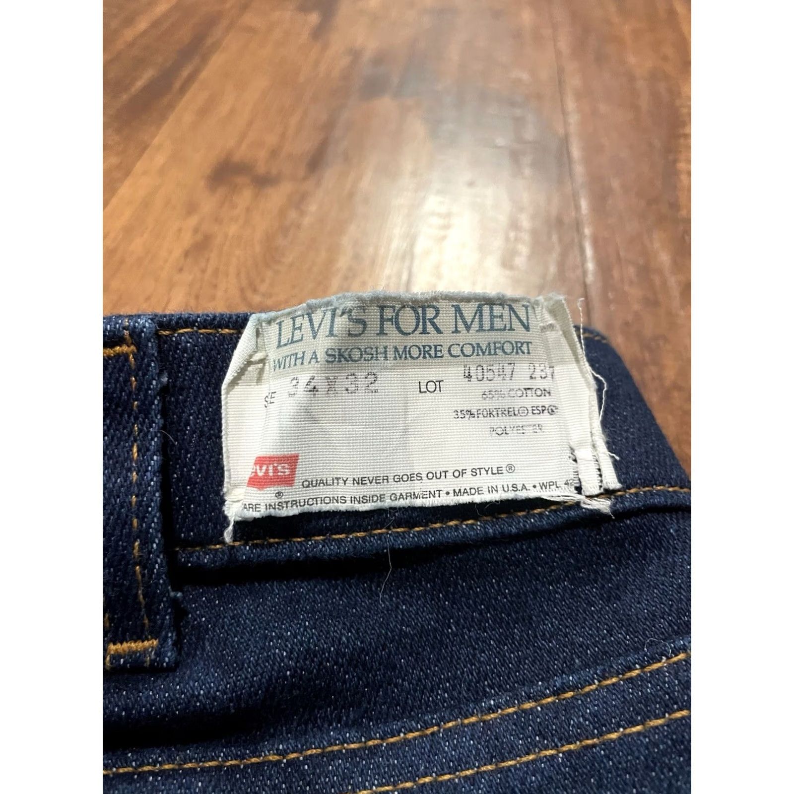 Levi's LEVI'S Jeans 32x28 500 Series Regular Straight Denim Blue USA Vintage Size US 32 / EU 48 - 4 Thumbnail