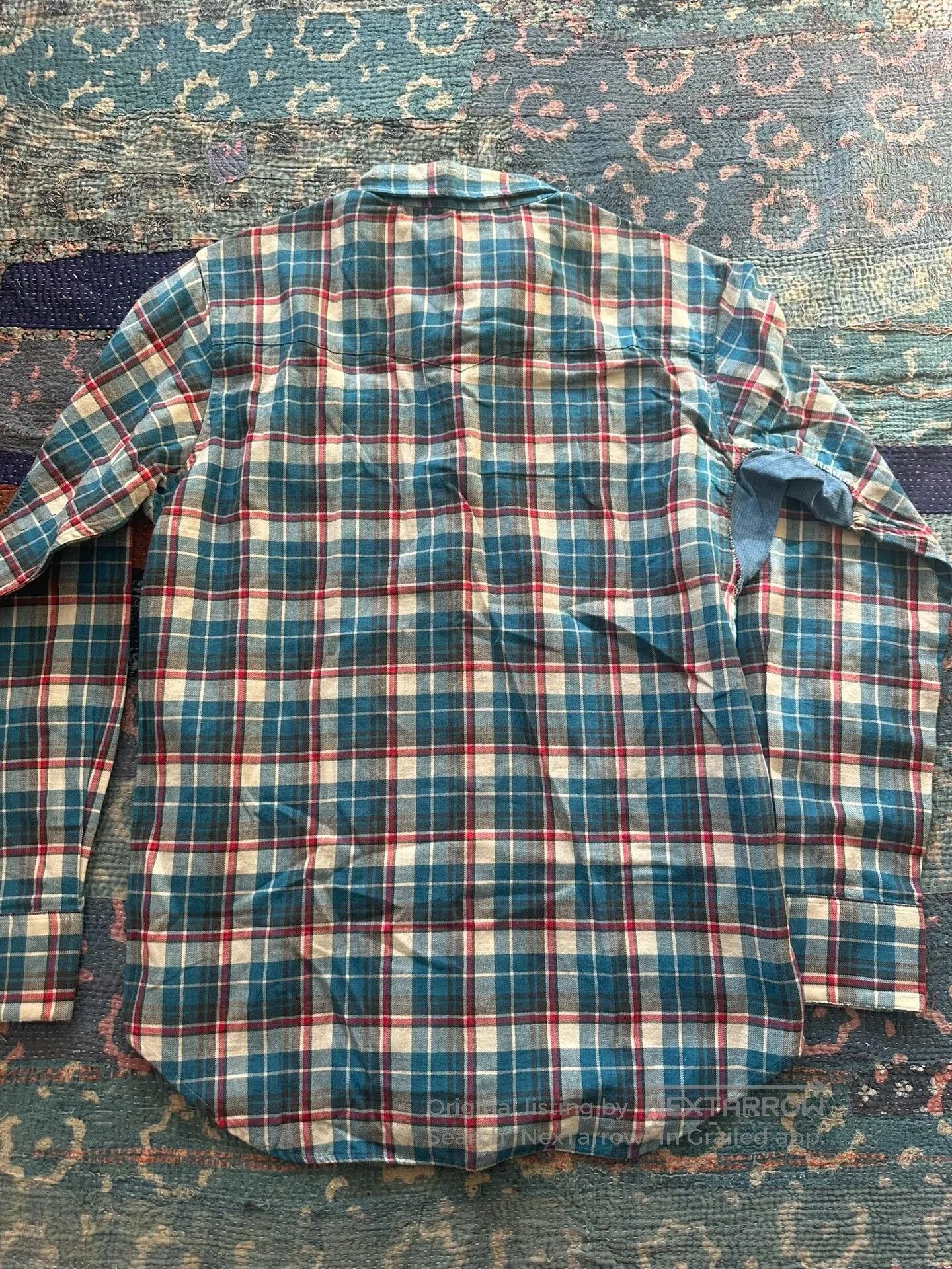 RRL Ralph Lauren vintage plaid patchwork work shirt. Size US M / EU 48-50 / 2 - 2 Thumbnail