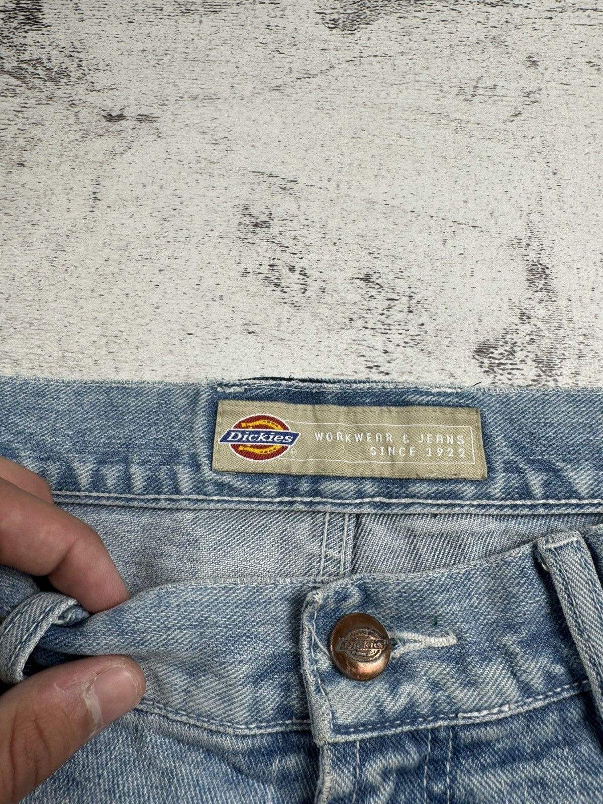 Dickies DICKIES BIG DADDY VINTAGE DENIM RAP HIP HOP BAGGY SKATE DISTRESSED JEANS PANTS Size US 32 / EU 48 - 22 Thumbnail