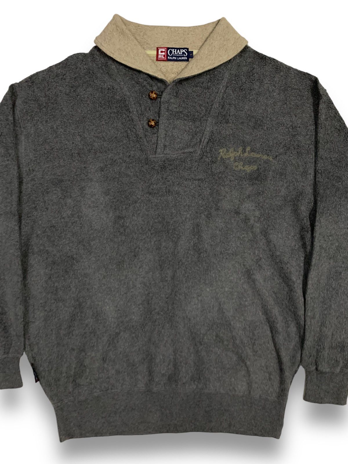 Ralph Lauren Vintage Chaps Ralph Lauren Embroidered Fleece Sweatshirt Size US L / EU 52-54 / 3 - 3 Thumbnail