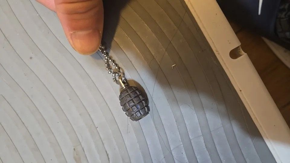 Other Titanium Grenade Flame Pendant EDC Keyring Necklace Gifts Size ONE SIZE - 3 Thumbnail