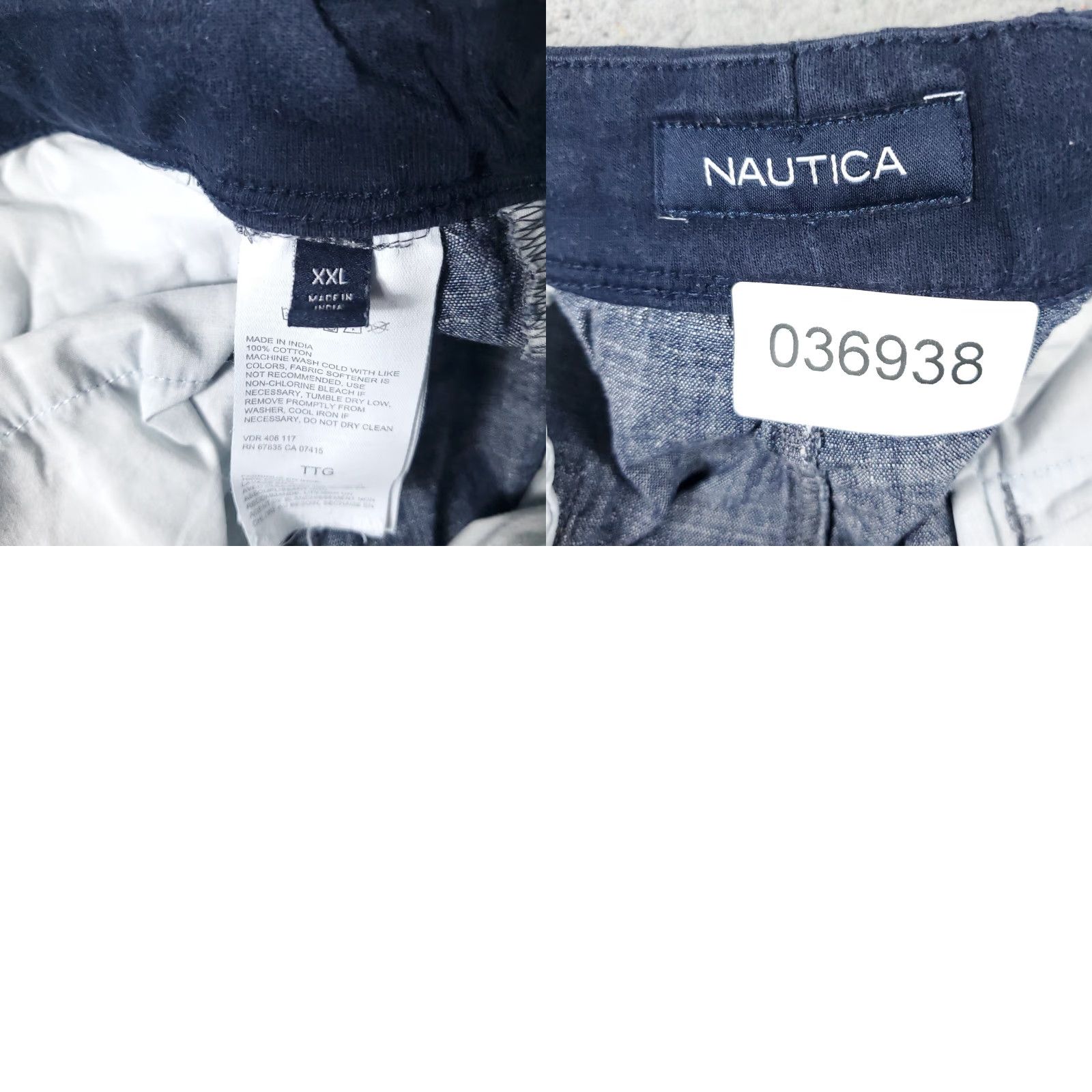 Nautica VINTAGE Nautica Cargo Shorts Mens 2XL Blue Cotton Casual Flat Front Size US 41 - 8 Thumbnail