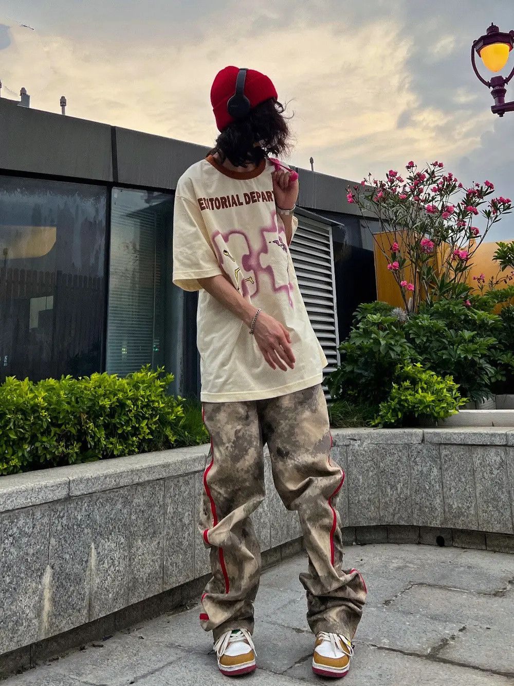 Japanese Brand × Jean Camo Striped Graphic Pants Size US 28 / EU 44 - 4 Thumbnail