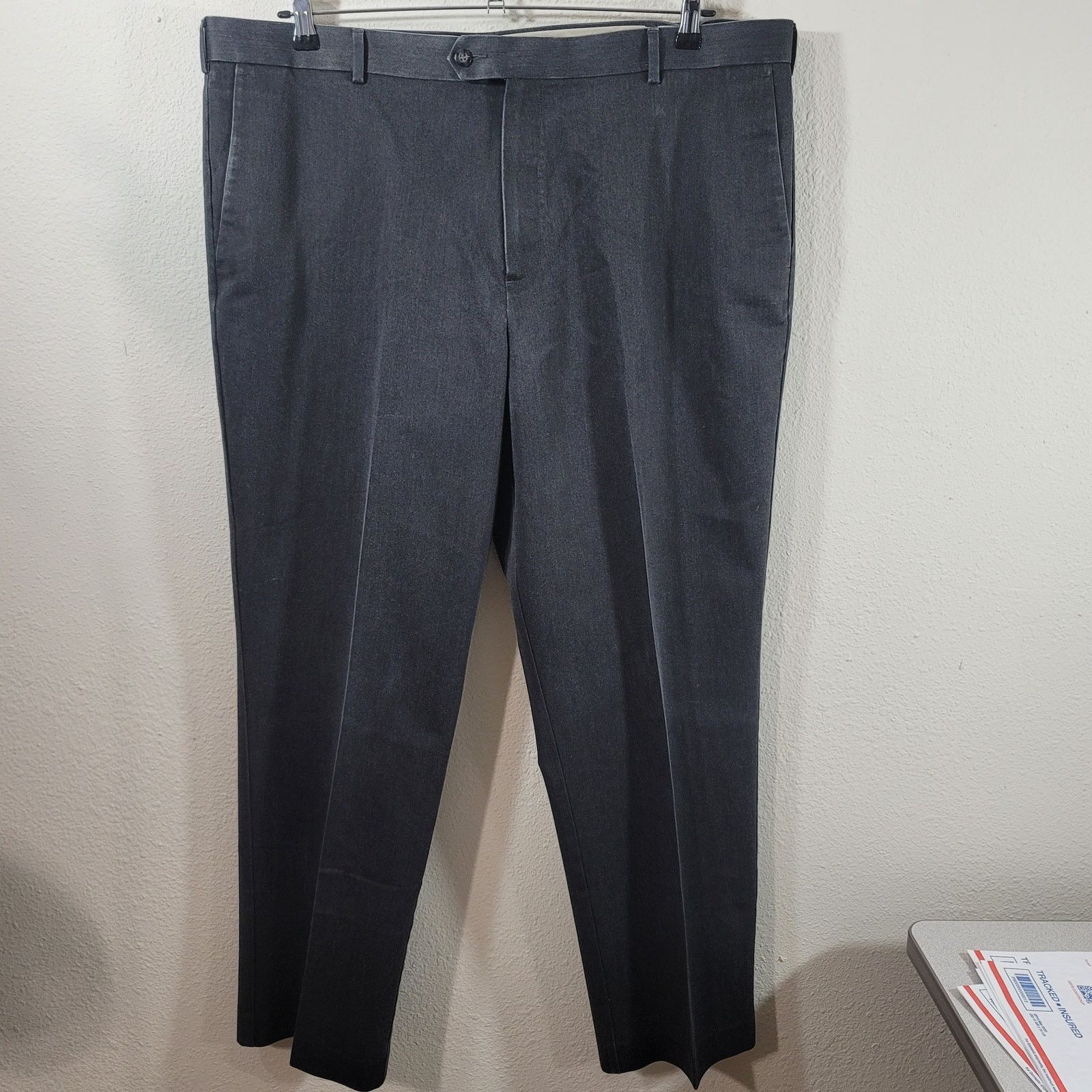 Dockers Dockers Premium Charcoal Flat Front Dress Pants Size 42 Size US 42 / EU 58 - 1 Thumbnail