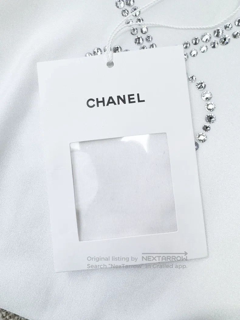 Chanel Chanel 21K popular white rhinestone love studded bead long Size XS / US 0-2 / IT 36-38 - 6 Thumbnail