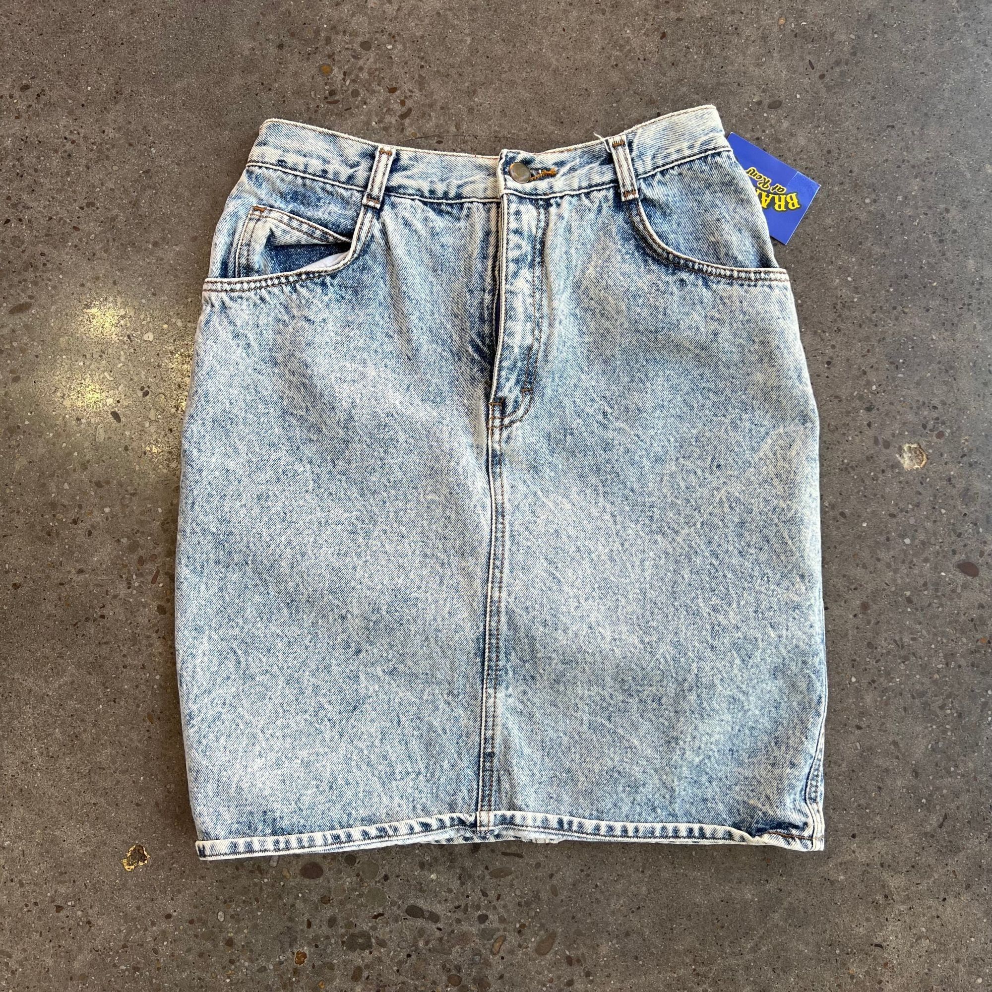 Vintage Vintage 80s Denim Skirt Size 28" / US 6 / IT 42 - 3 Thumbnail