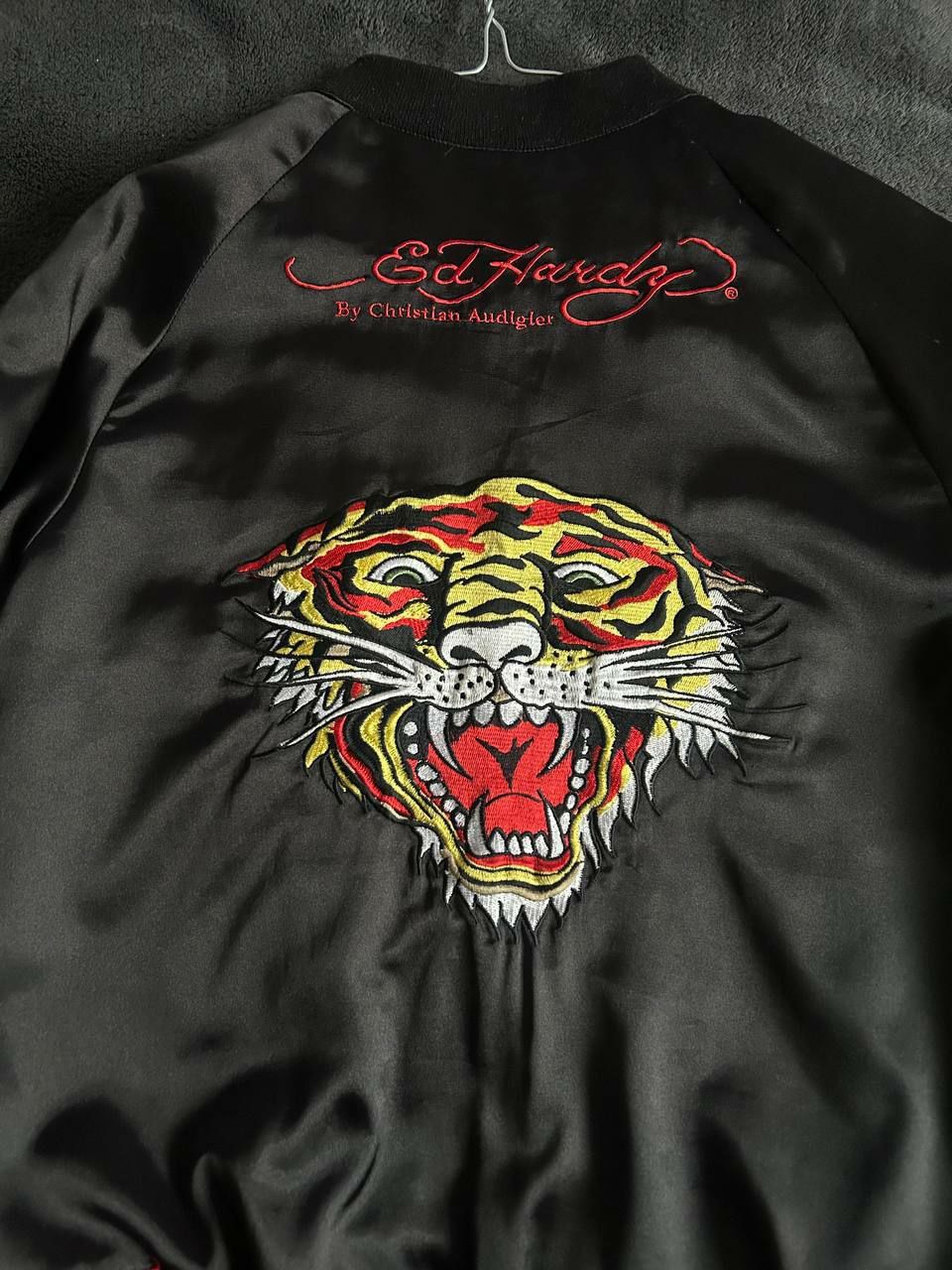 Christian Audigier Ed Hardy 2007 Satin Bomber Tiger Japan Women Archive Size S / US 4 / IT 40 - 6 Thumbnail
