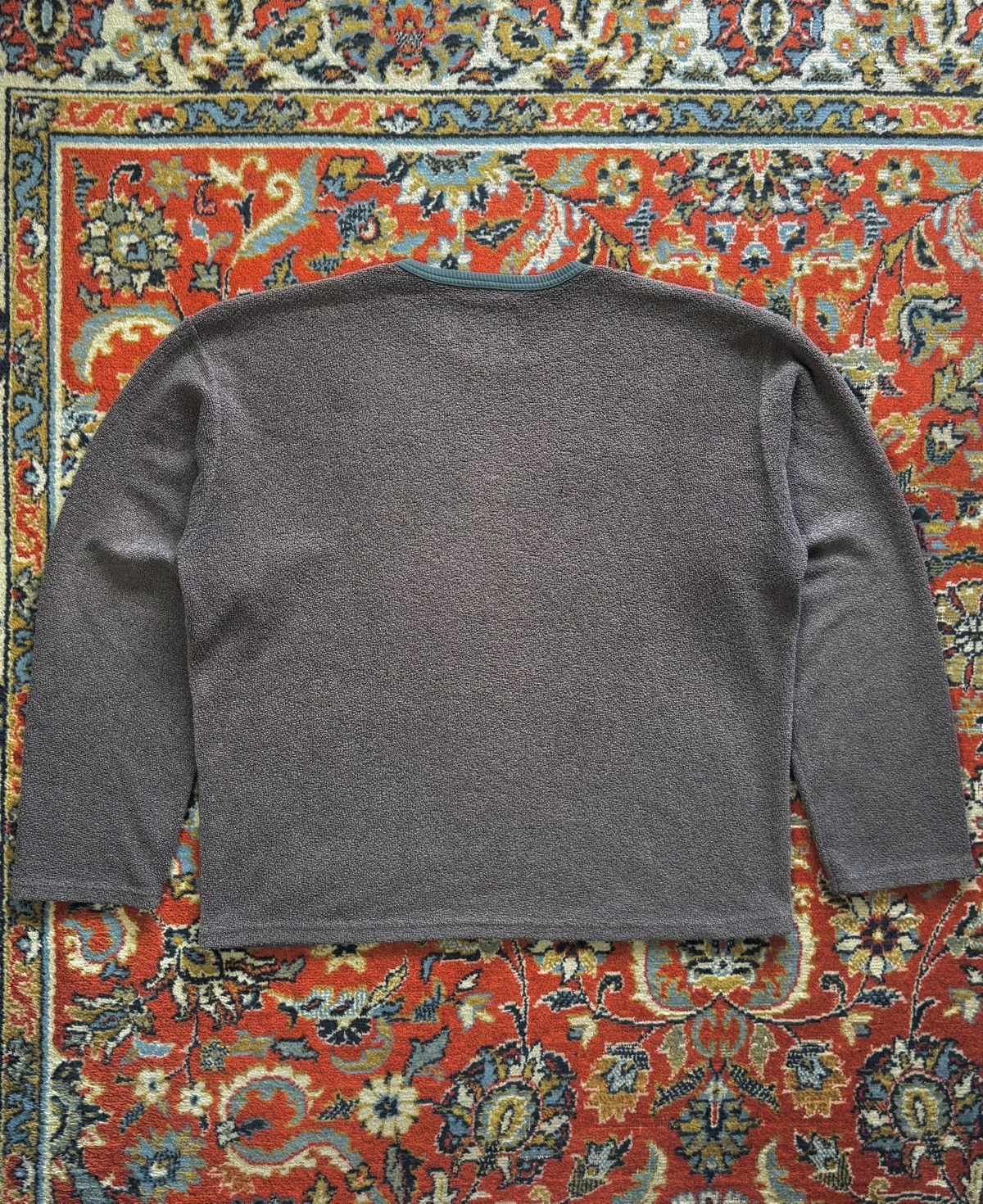 Diesel × Vintage 90s Vintage Diesel Rubber Logo Towel Knit Jumper Size US L / EU 52-54 / 3 - 13 Thumbnail