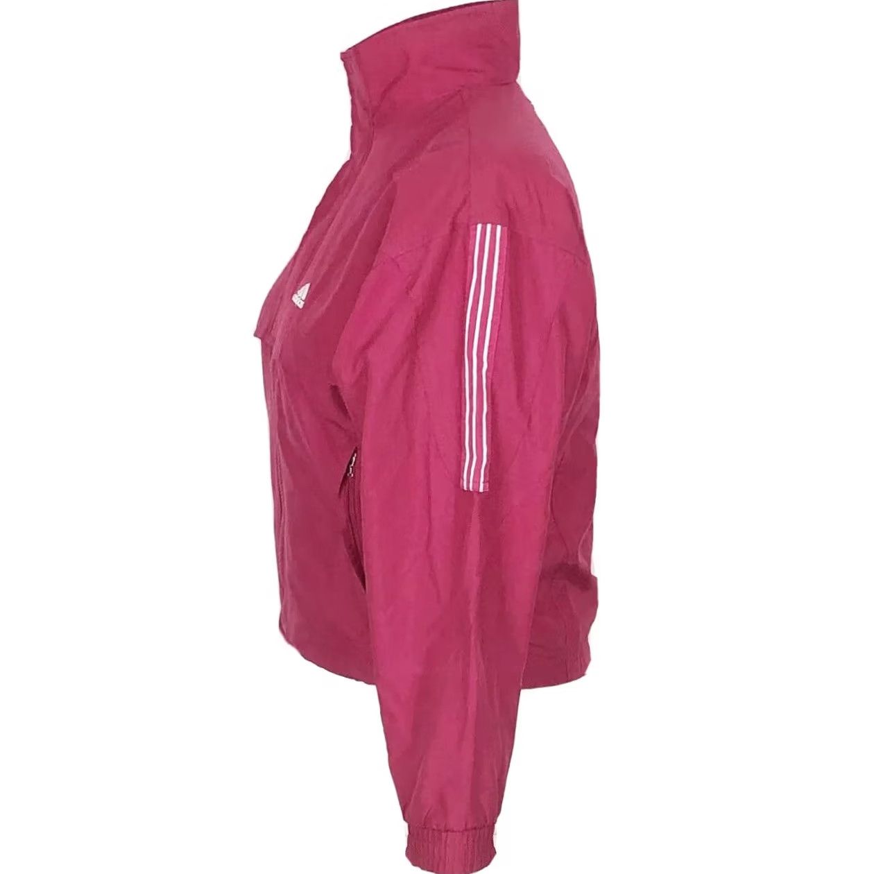 Adidas VINTAGE adidas Cropped Jacket Women’s Pink Zip Up 32/34, Short, Regular, Logo, Polyester, Casual, Clean, Used, Vietnam, Women Size XXS / US 00 / IT 34 - 3 Thumbnail