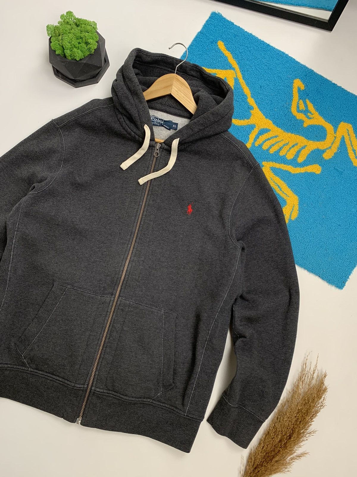 Ralph Lauren × Vintage Vintage 90’s Ralph Lauren Heavy Cotton Zip Hoodie Size US XL / EU 56 / 4 - 3 Thumbnail