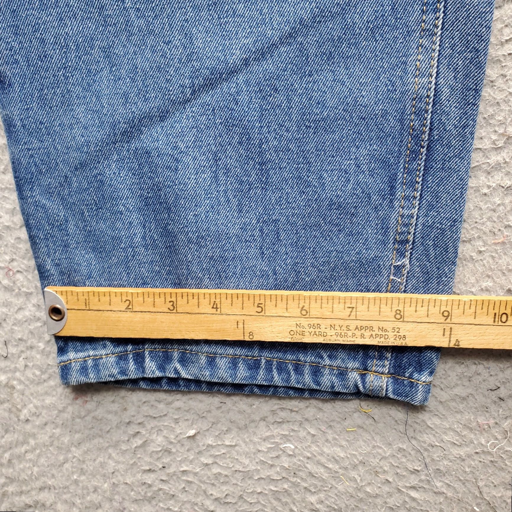 Denime Cross & Winsor Jeans Mens 44x30 Blue Denim Relaxed Fit Cotton 5-Pocket Straight Mens Size 44 Blue 100% Cotton NWT Size US 44 / EU 60 - 6 Thumbnail