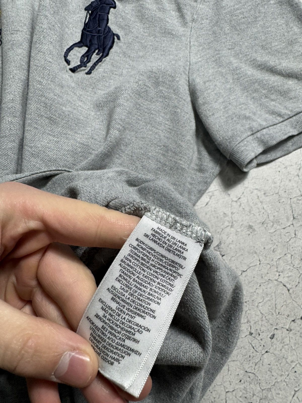 Polo Ralph Lauren Polo Ralph Lauren Big Pony Polo Shirt Vintage Gray PRL Size US XL / EU 56 / 4 - 6 Thumbnail