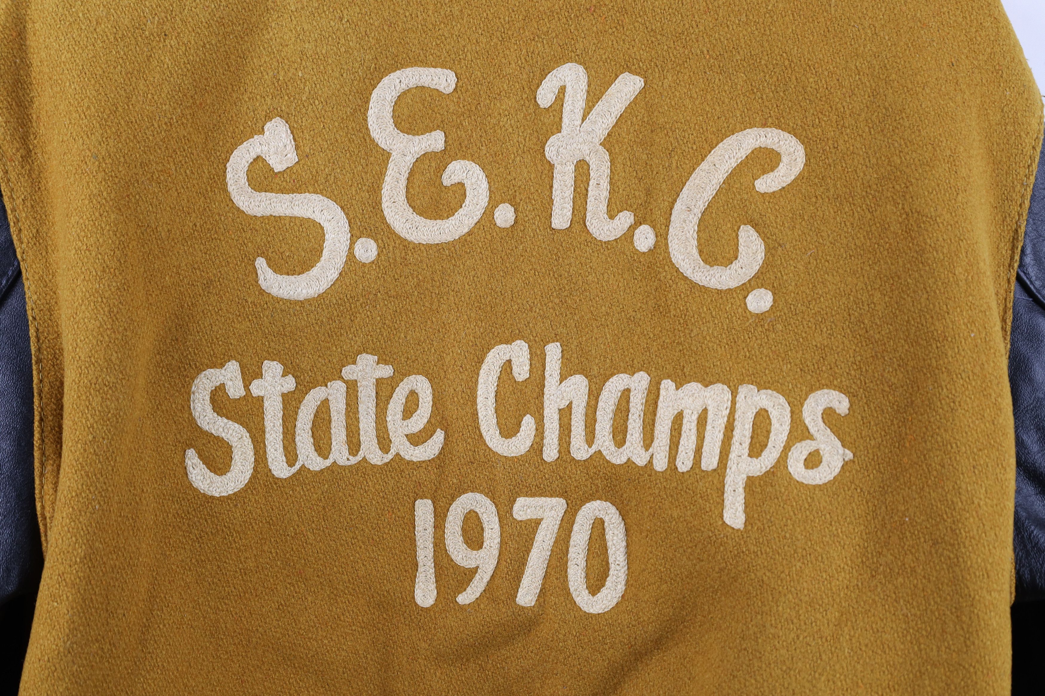 Vintage Vintage 70s State Champs 1970 Chain Stitch Varsity Jacket Size US L / EU 52-54 / 3 - 12 Thumbnail