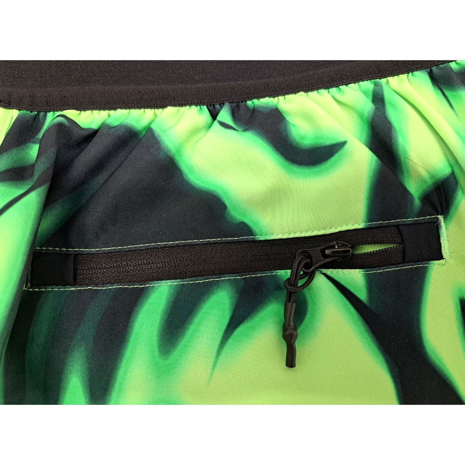 Under Armour Under Armour Womens Athletic Shorts Lined Quick Dry Green/Black Animal Print Pockets 7in Inseam M Medium Size 32" / US 10 / IT 46 - 5 Thumbnail