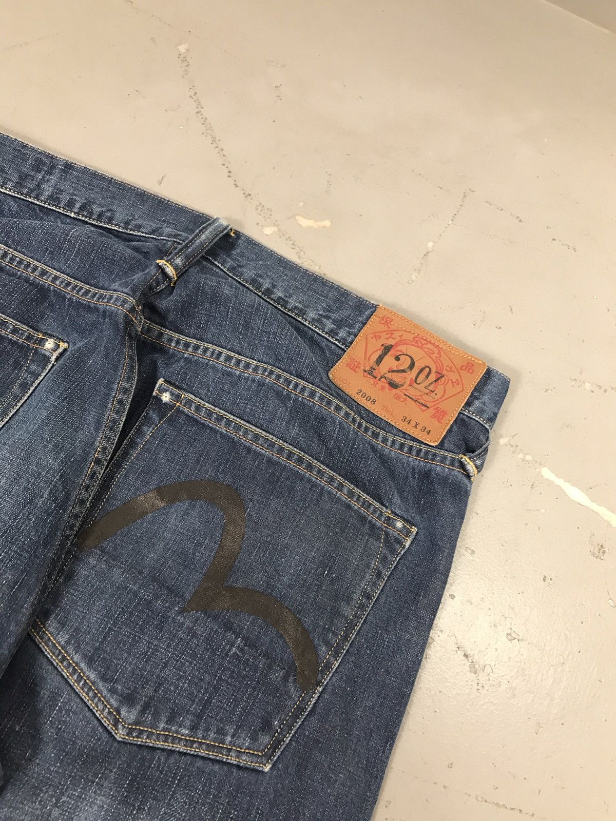 Japanese Brand × Vintage Vintage Evisu salvage loose fit denim Size US 36 / EU 52 - 10 Thumbnail