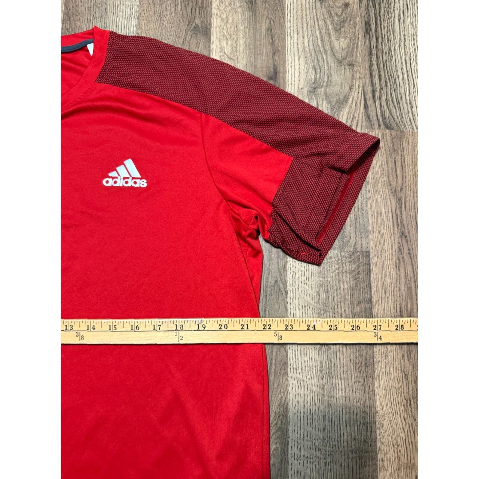 Adidas Adidas Shirt Men's XL Black Red Crewneck Logo Print Athletic Wear T-Shirt Size US XL / EU 56 / 4 - 7 Thumbnail