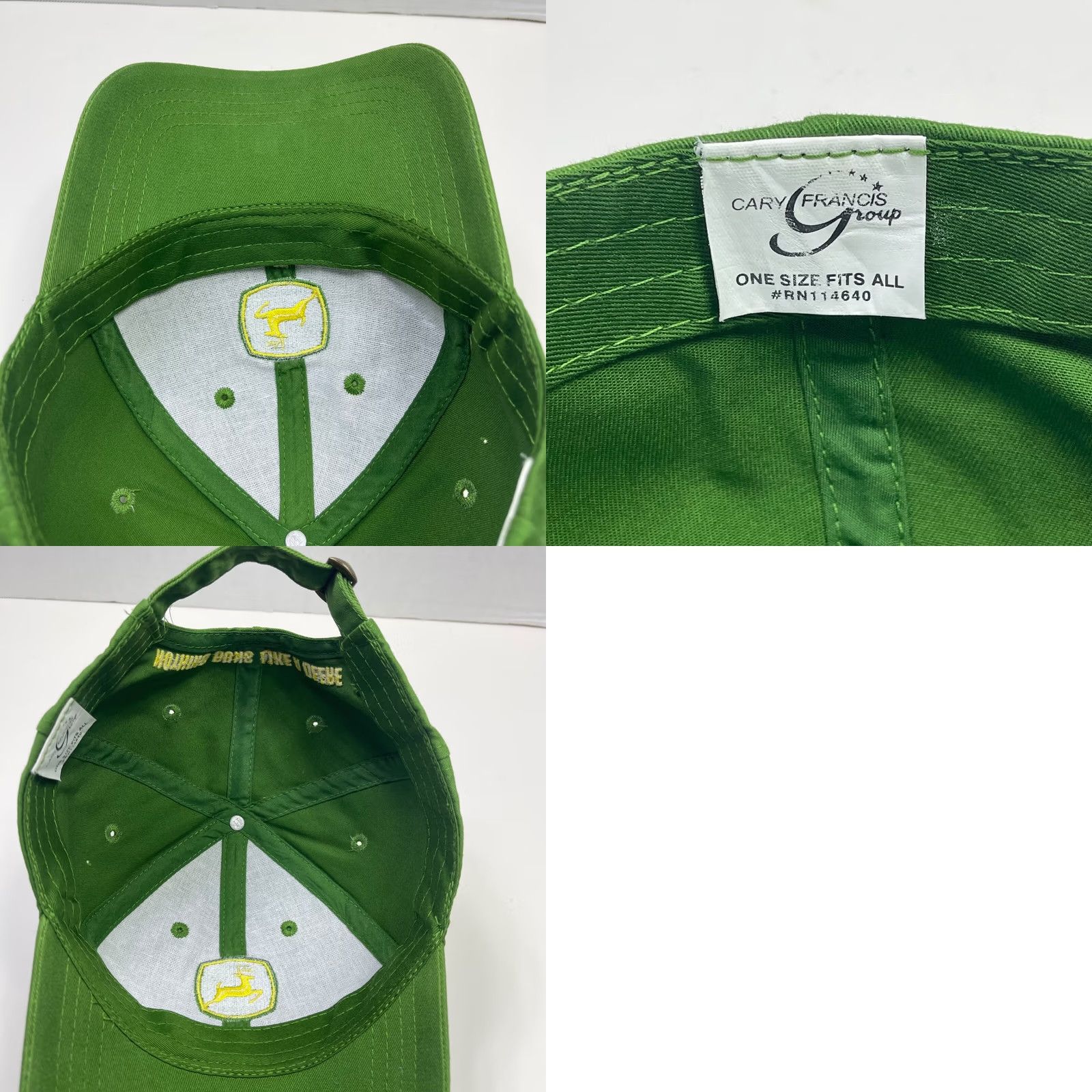 John Deere John Deere Owners Edition Hat Green Adjustable Strap Back Baseball Cap Men One Size Size ONE SIZE - 8 Thumbnail