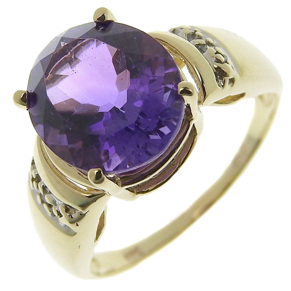 image of Other 10K Amethyst Ring in Purple, Women's