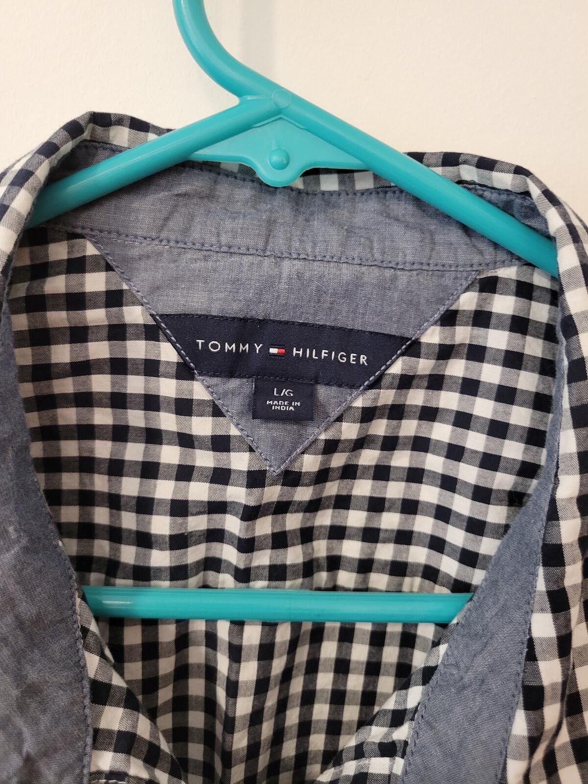 Tommy Hilfiger Tommy Hilfiger Black and White Gingham Button-Up Shirt Large Size L / US 10 / IT 46 - 3 Thumbnail