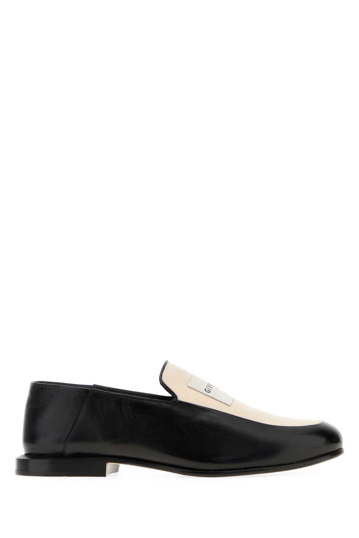 Givenchy Two-Tone Leather And Canvas Label Loafers Size US 11 / IT 41 - 1 Thumbnail