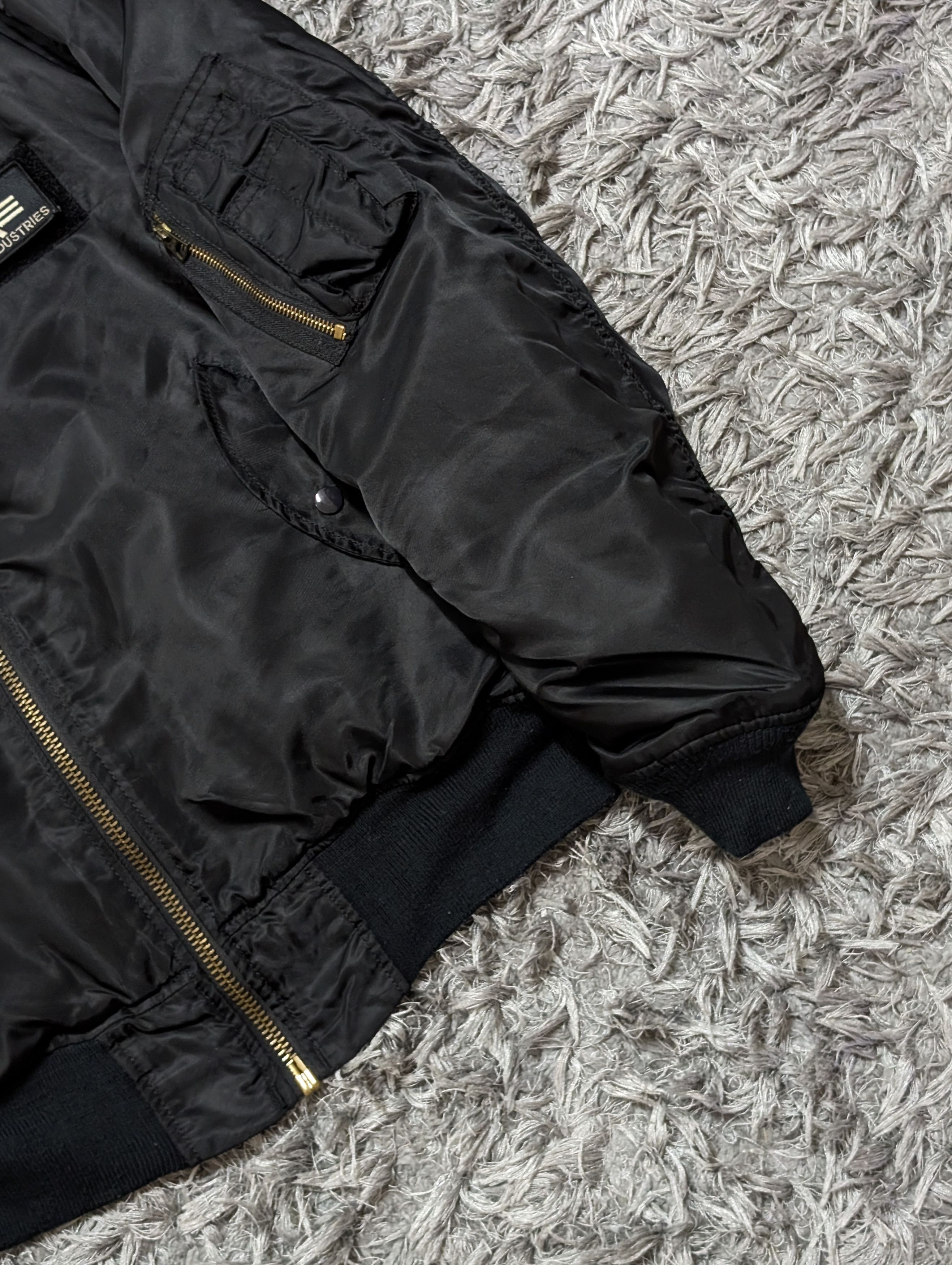 Vintage Vintage Surplas Black MA-1 Bomber Jacket JJJ Flight Jacket Size US M / EU 48-50 / 2 - 4 Thumbnail