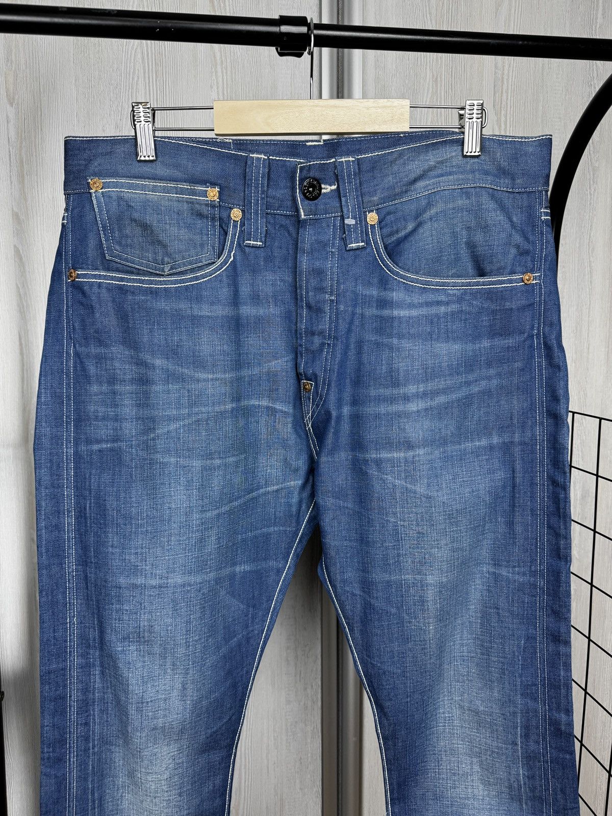 Levi's Vintage Clothing LEVI'S Patented Riveted Duck May 1873 Distressed Denim Jeans Size US 36 / EU 52 - 3 Thumbnail