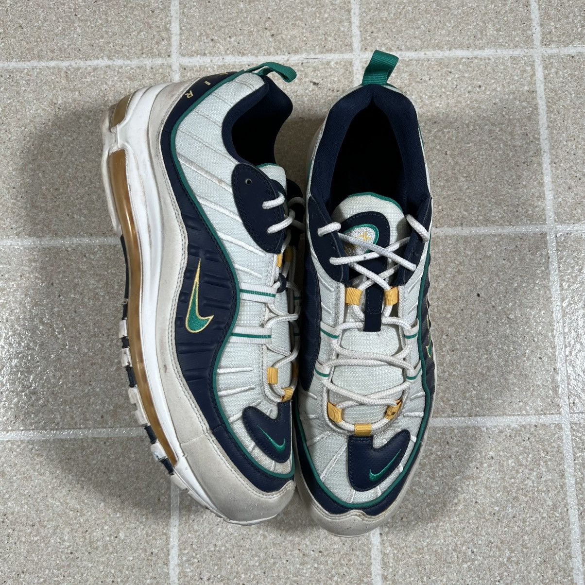 Nike Nike Air Max 98 Mighty Ducks White Navy Neptune Green Sz 12 Size US 12 / EU 45 - 1 Thumbnail