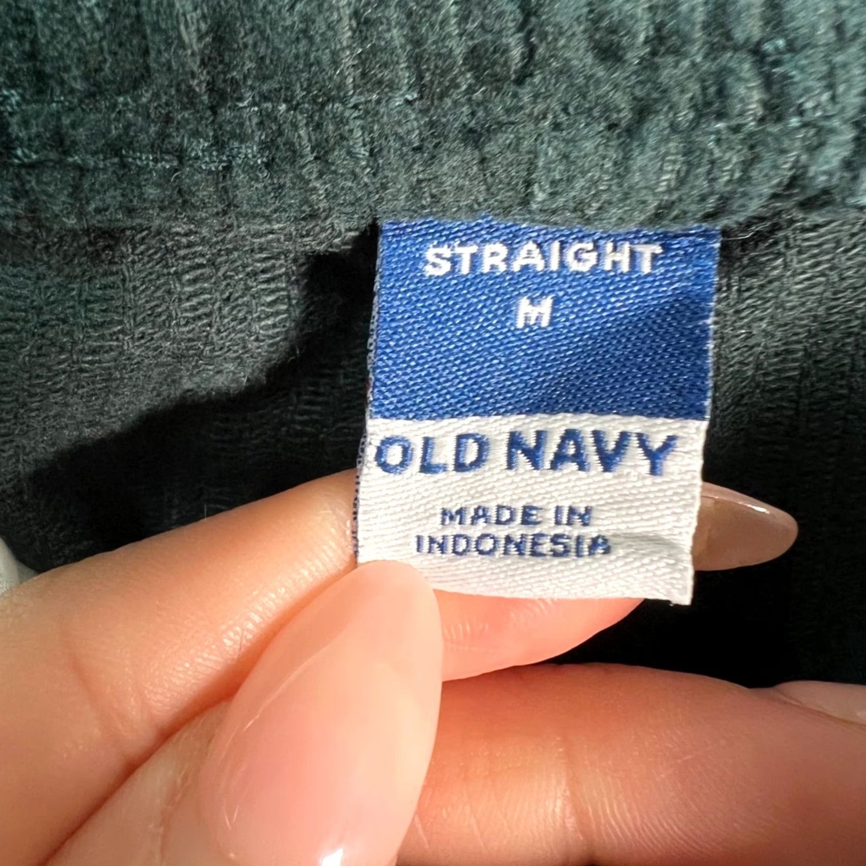 Old Navy Old Navy Mens Medium Green Corduroy Drawstring Straight-Leg Pants Size US 31 - 3 Thumbnail